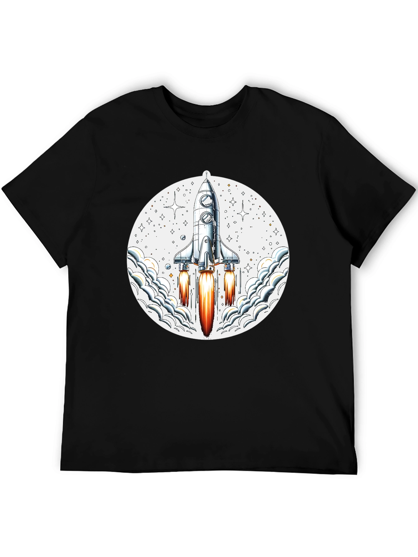Rocket Launch Graphic Tee - Mens Black T-Shirt