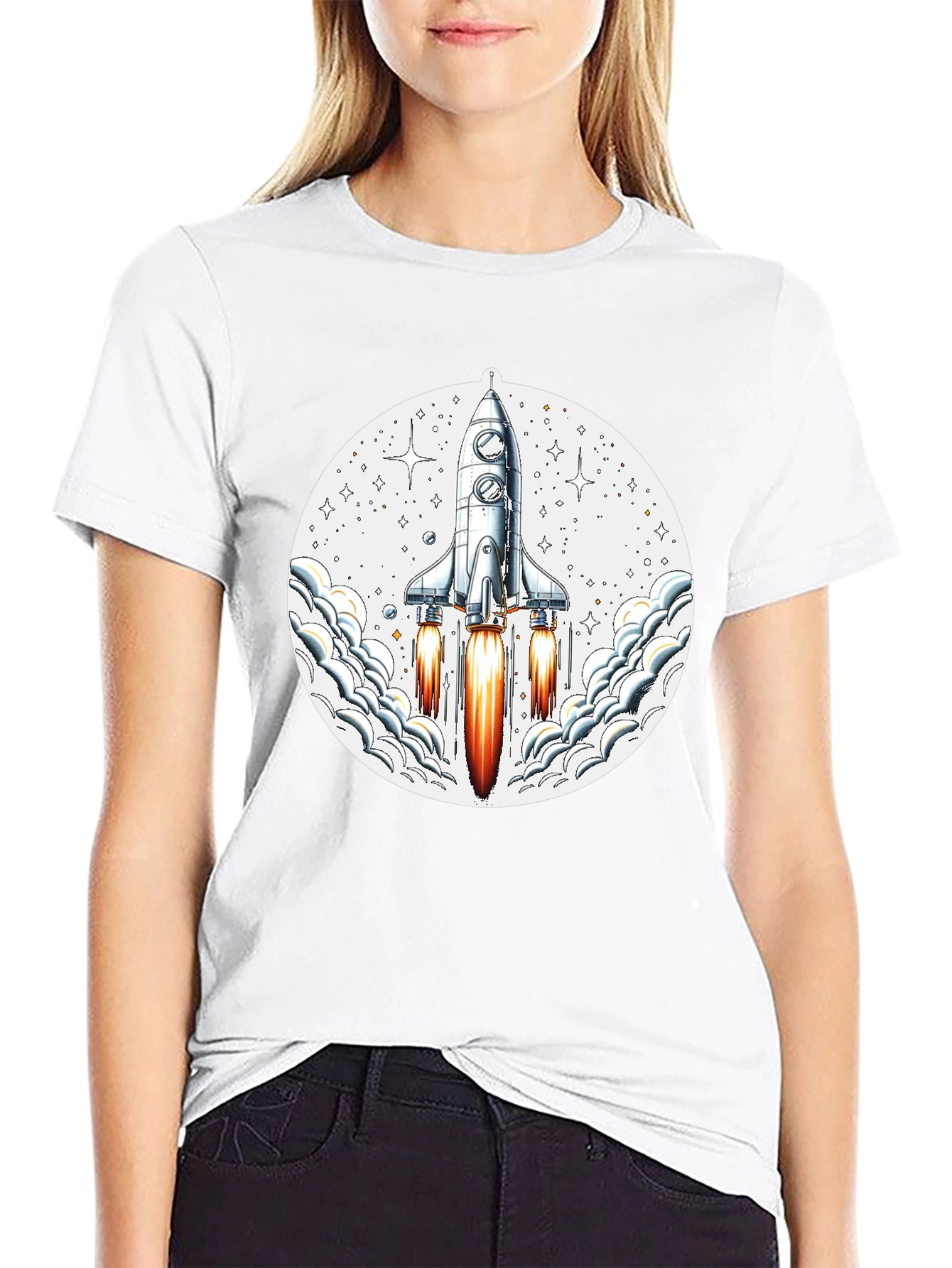 Rocket Launch Graphic Tee - Mens Black T-Shirt