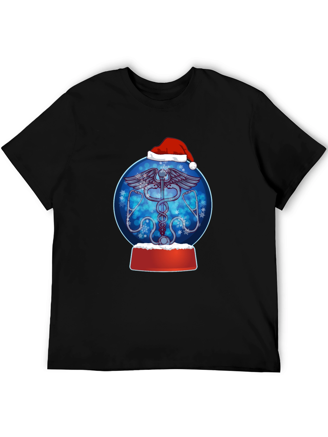 Festive Doctor/Nurse Snow Globe Graphic Tee