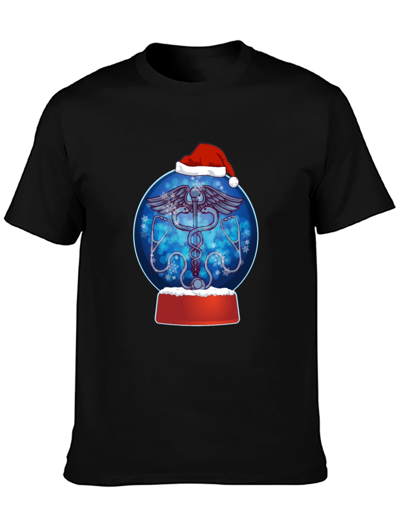 Festive Doctor/Nurse Snow Globe Graphic Tee