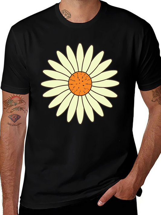 Daisy Graphic Tee - Black Casual T-Shirt