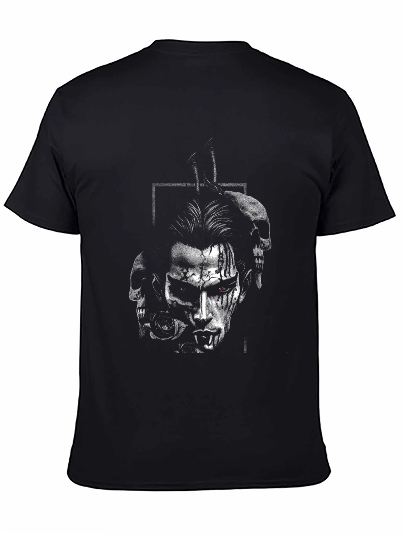 Gothic Skull Graphic Print Tee
