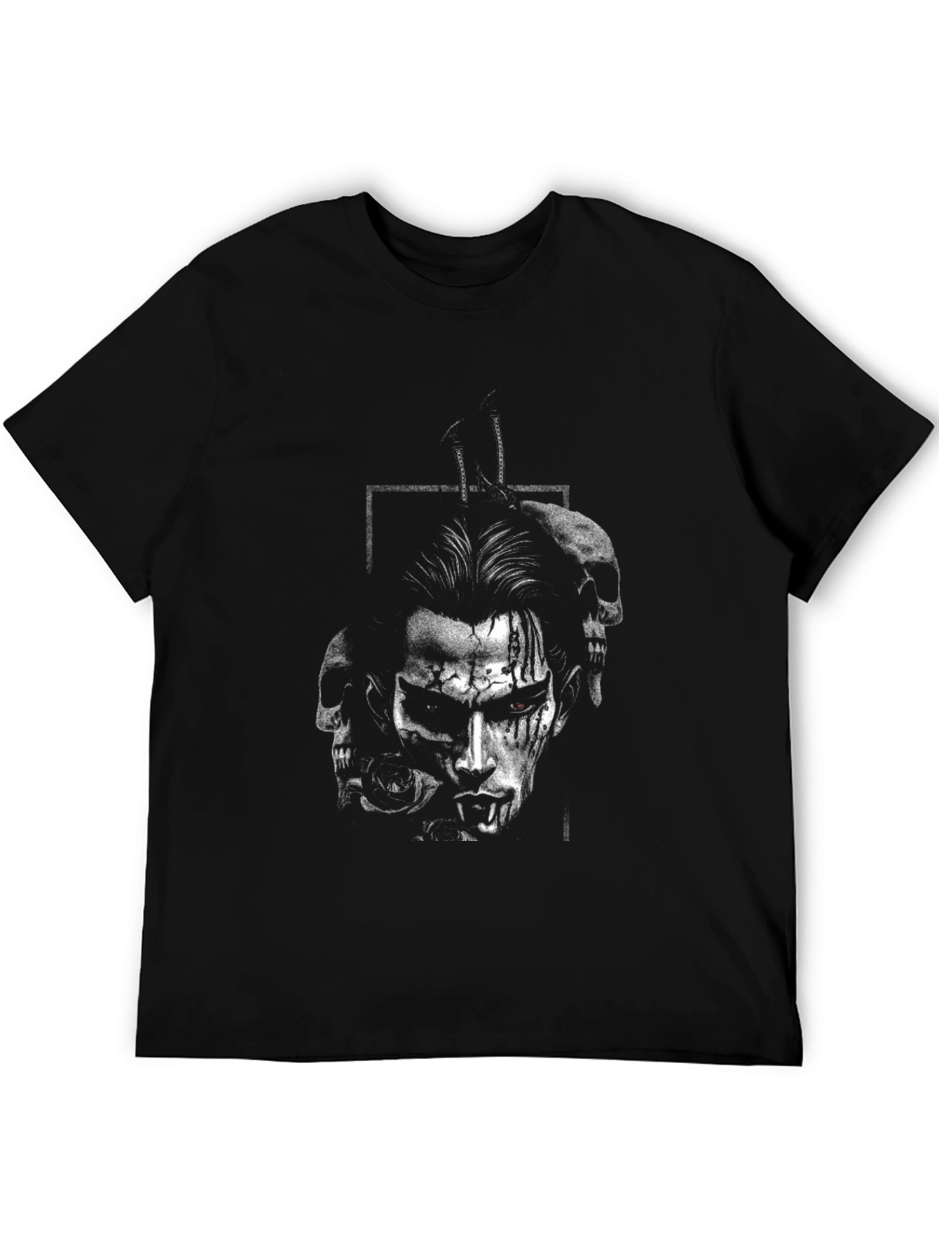 Gothic Skull Graphic Print Tee