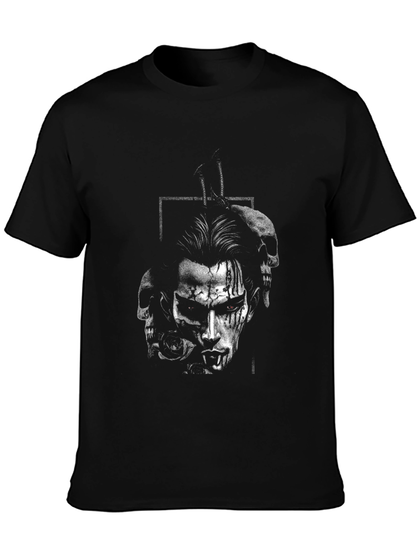 Gothic Skull Graphic Print Tee
