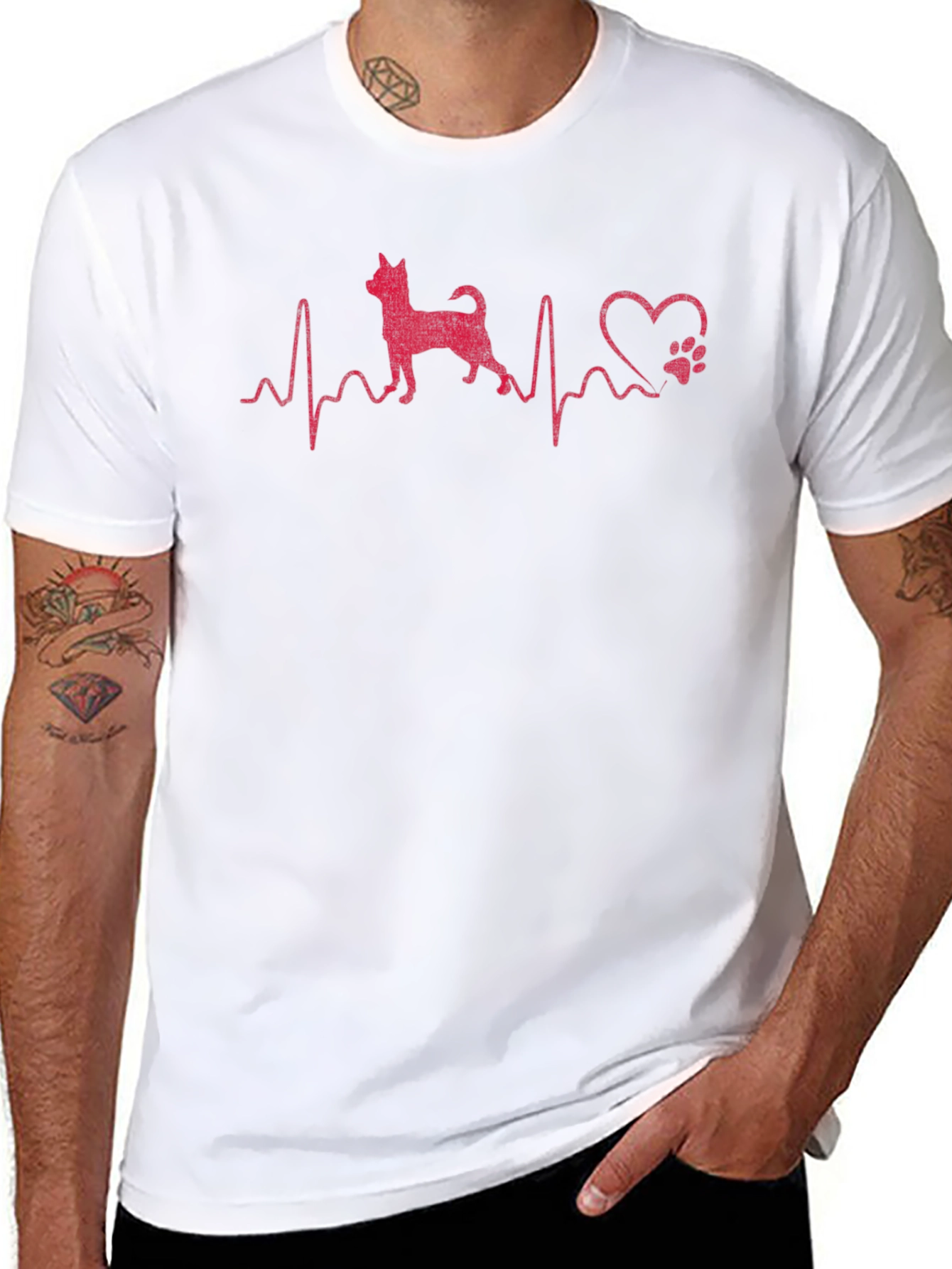 Dog Heartbeat T-Shirt - Love Your Pet!