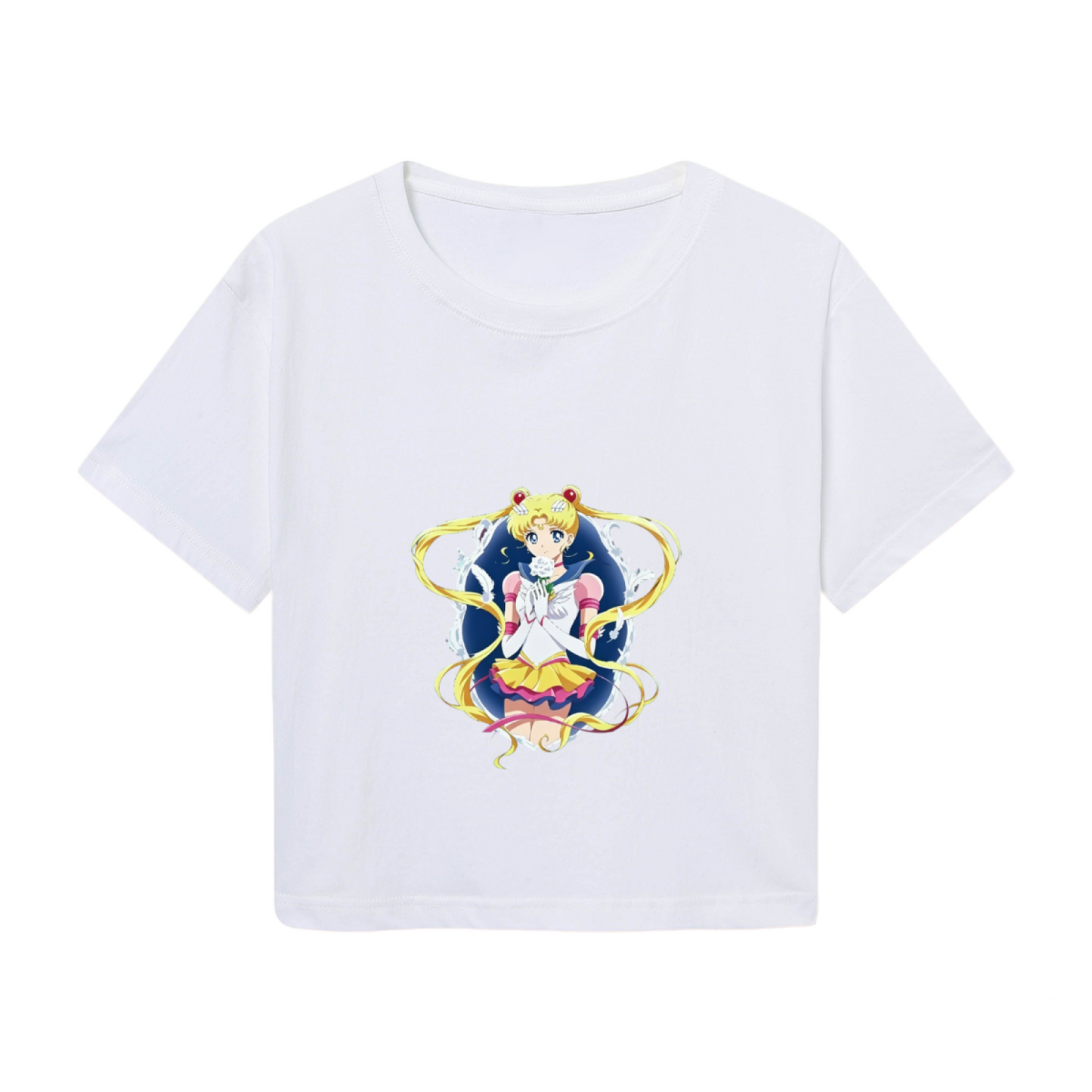 Iconic Sailor Moon Anime Retro Graphic Cropped T?Shirt