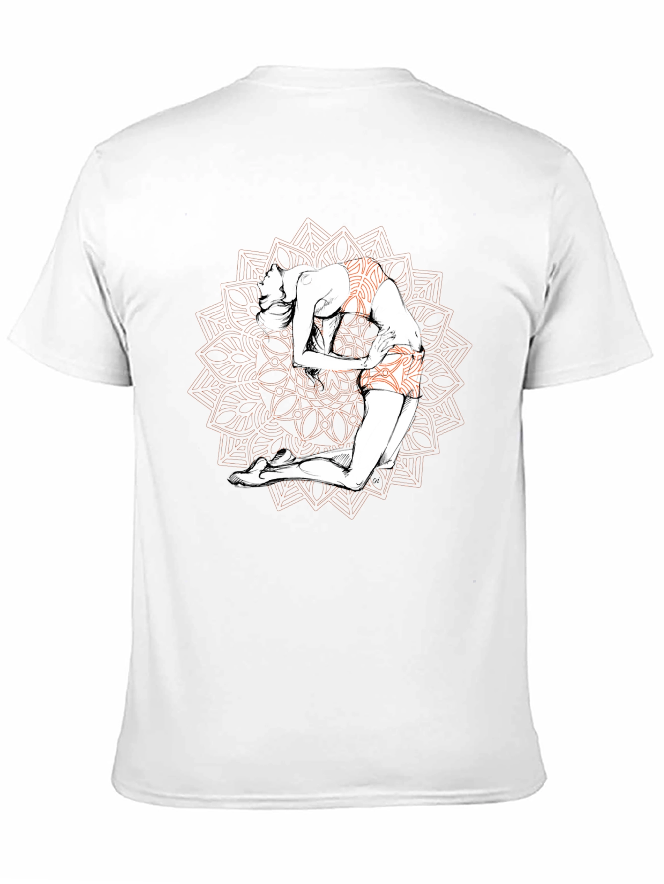 Yoga Mandala Graphic T-Shirt - Black