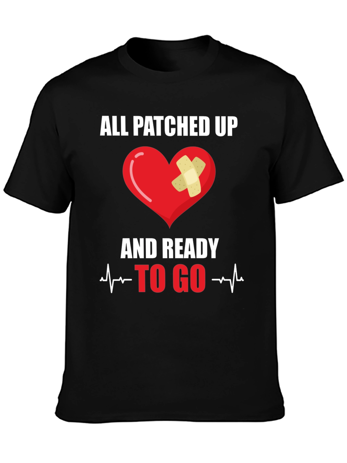 All Patched Up Heart Graphic T-Shirt