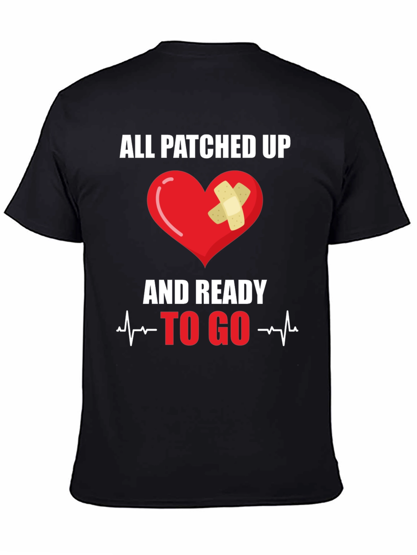All Patched Up Heart Graphic T-Shirt