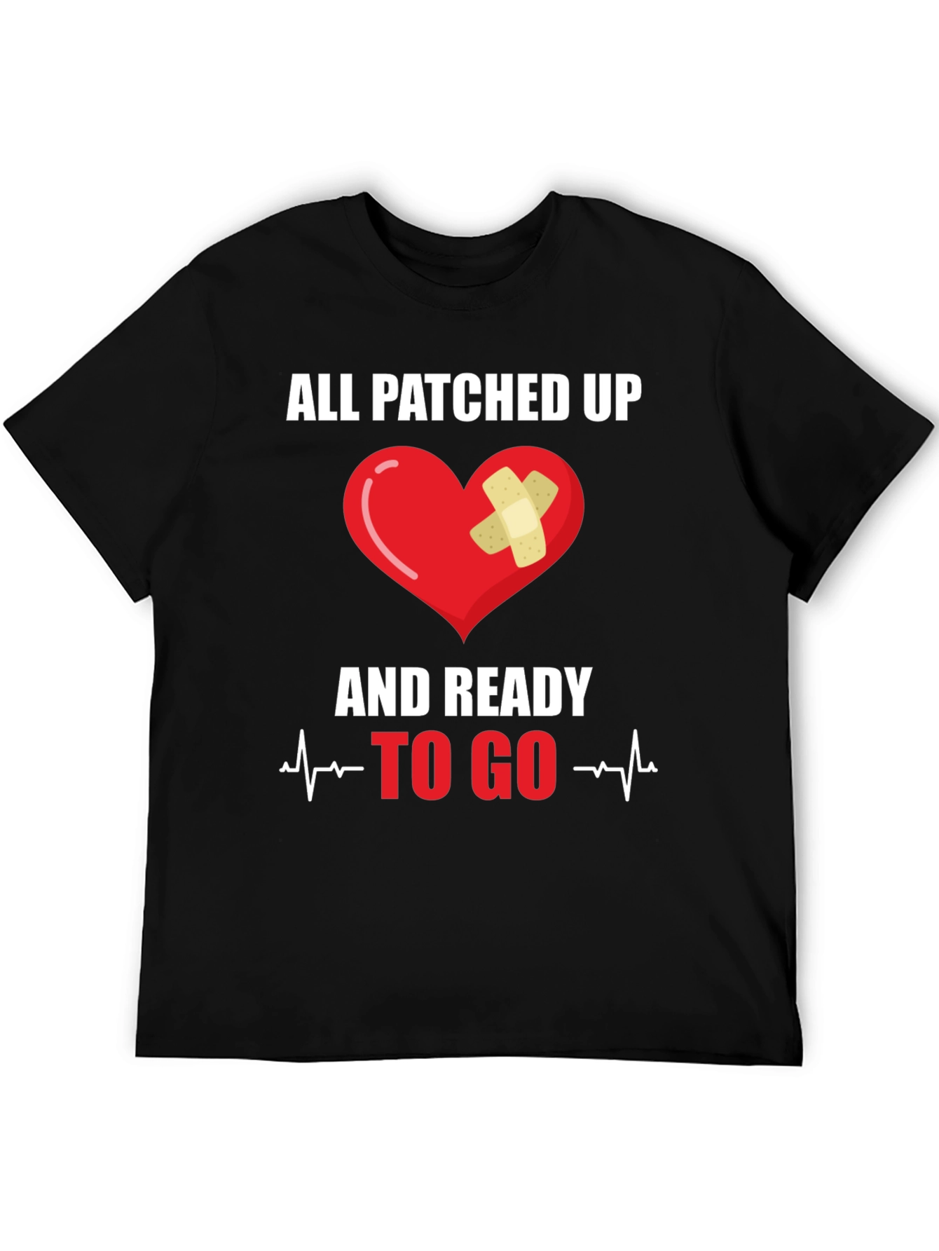 All Patched Up Heart Graphic T-Shirt