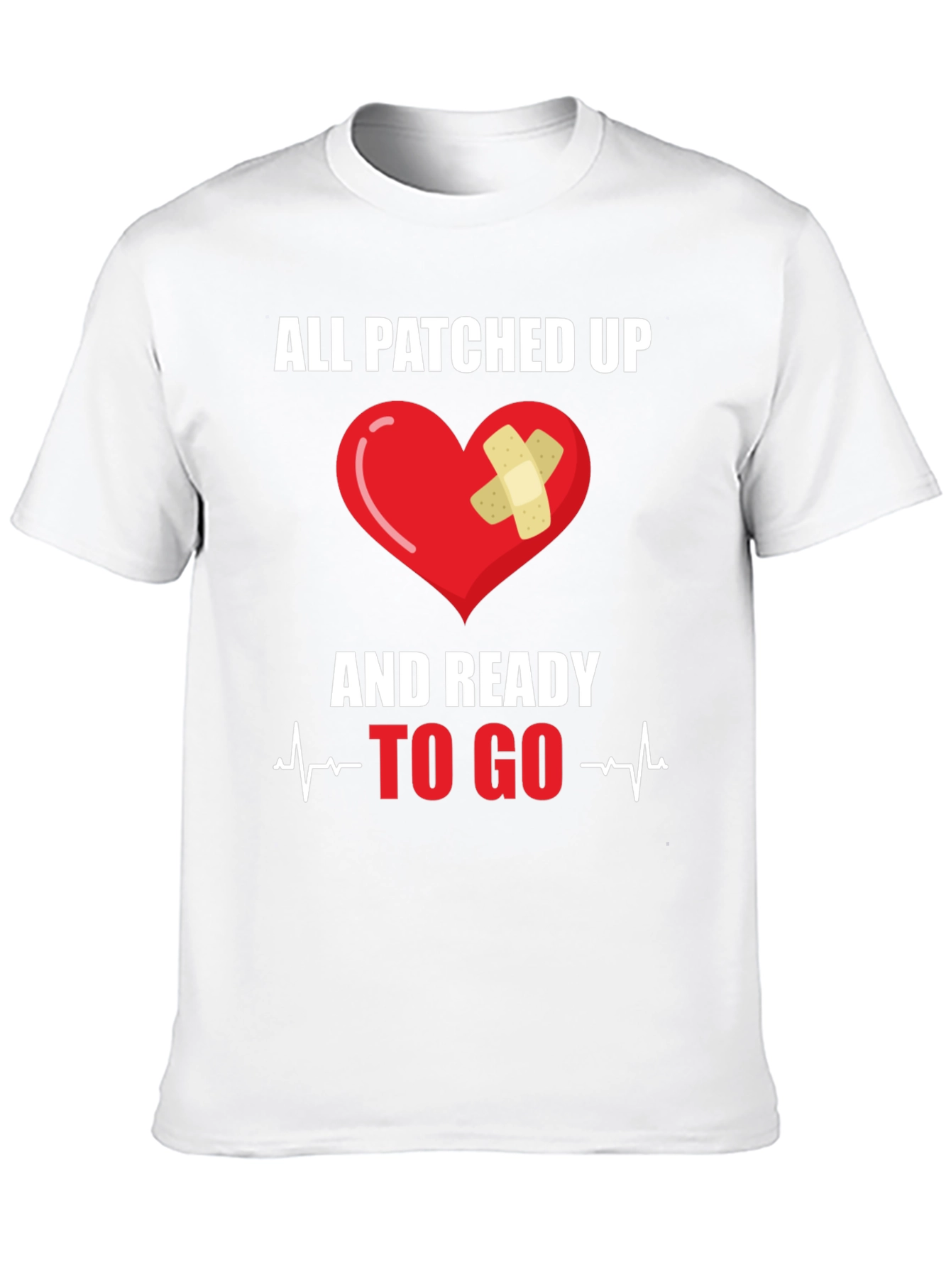 All Patched Up Heart Graphic T-Shirt