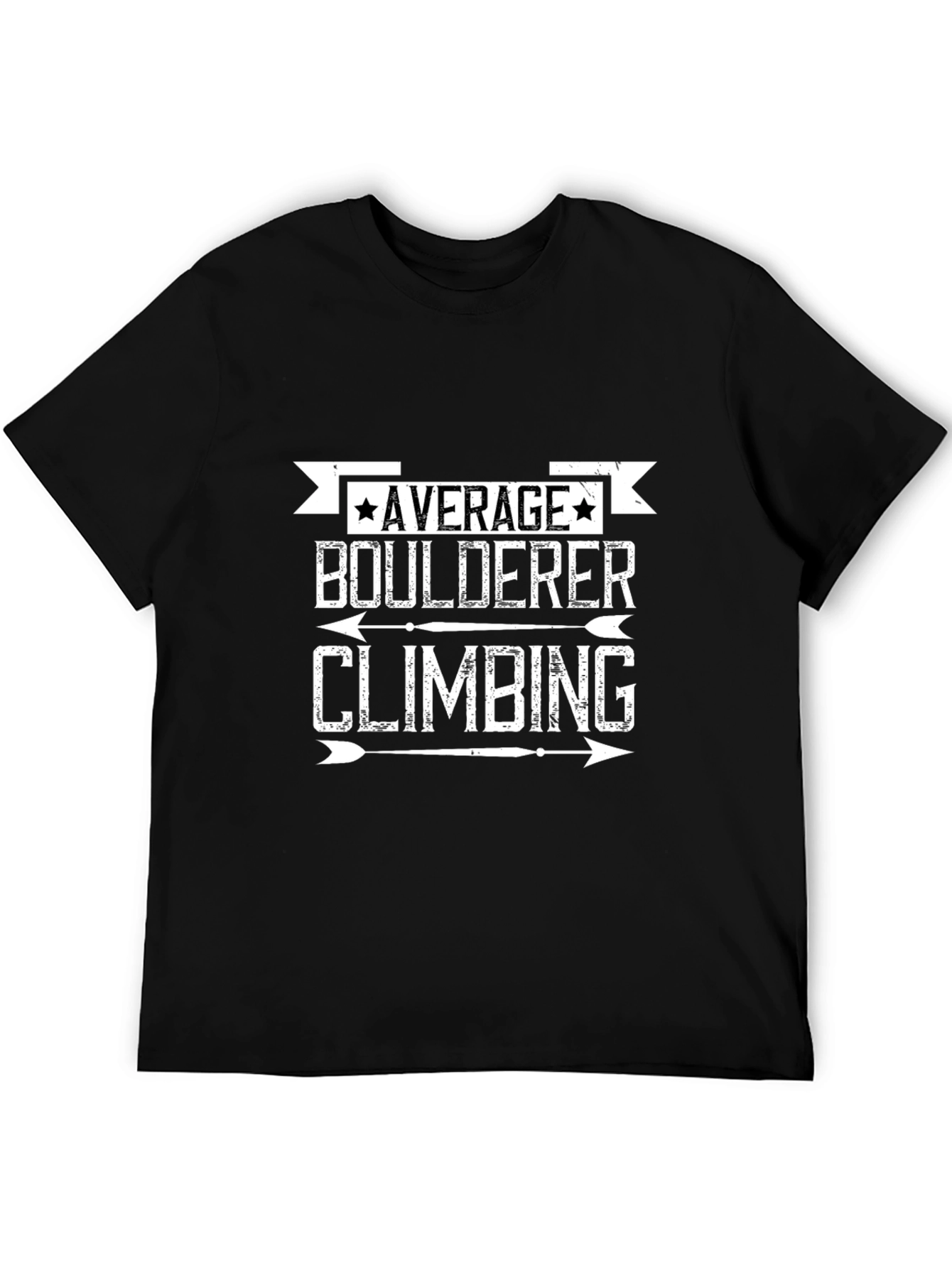 Average Boulderer Climbing T-Shirt - Black Graphic Tee