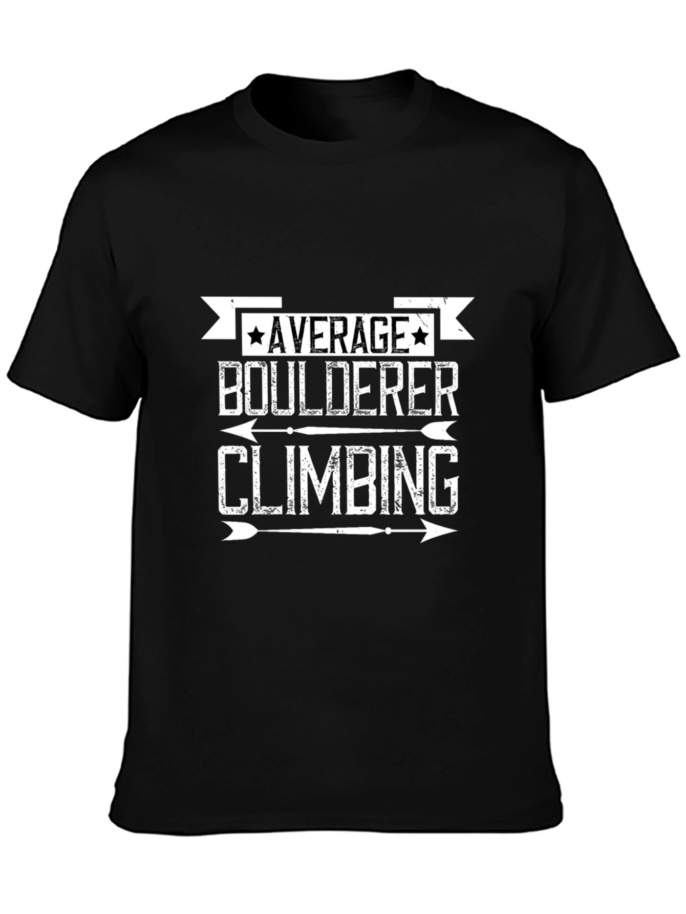 Average Boulderer Climbing T-Shirt - Black Graphic Tee