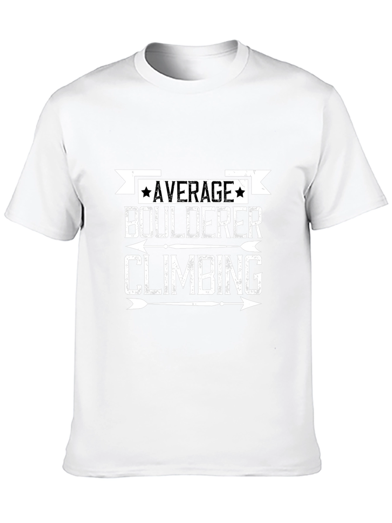 Average Boulderer Climbing T-Shirt - Black Graphic Tee