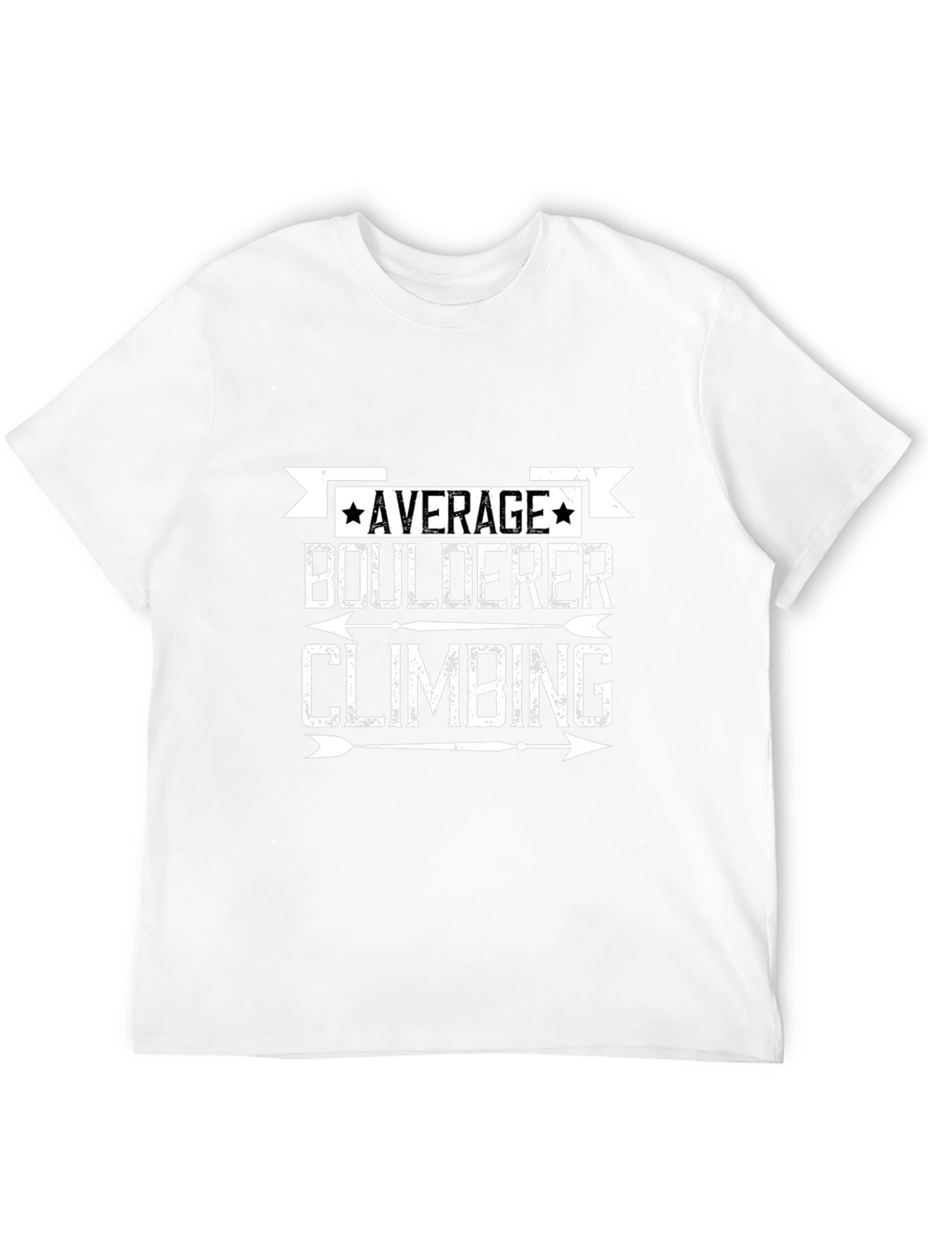 Average Boulderer Climbing T-Shirt - Black Graphic Tee