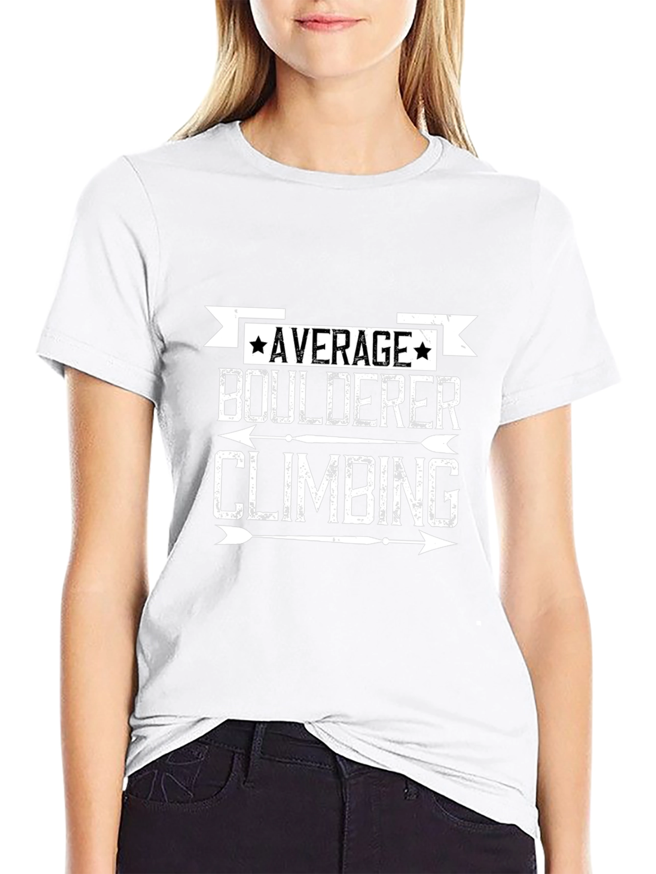 Average Boulderer Climbing T-Shirt - Black Graphic Tee