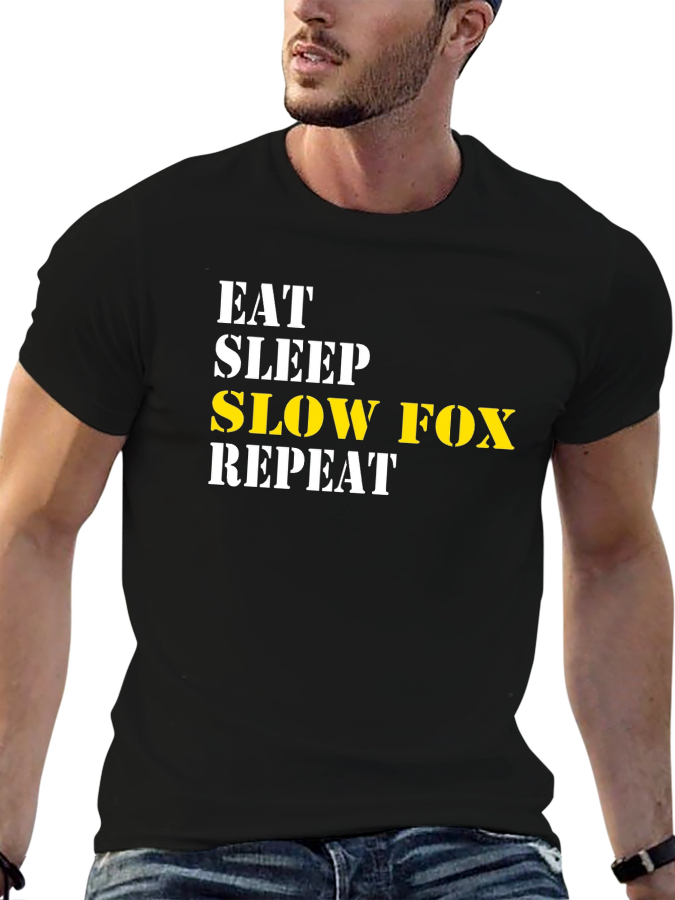 Eat Sleep Slow Fox Repeat T-Shirt