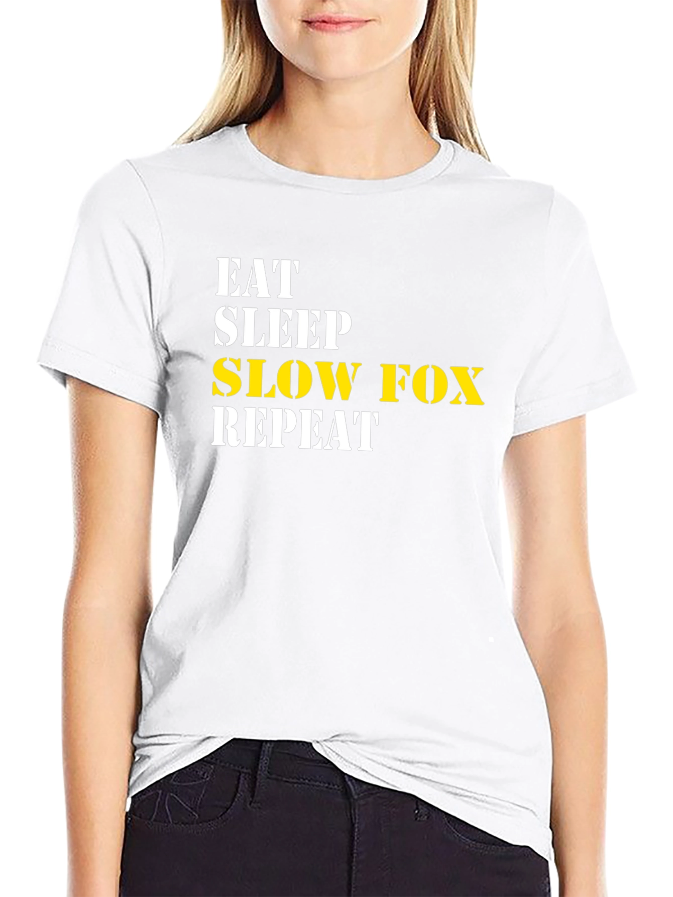 Eat Sleep Slow Fox Repeat T-Shirt