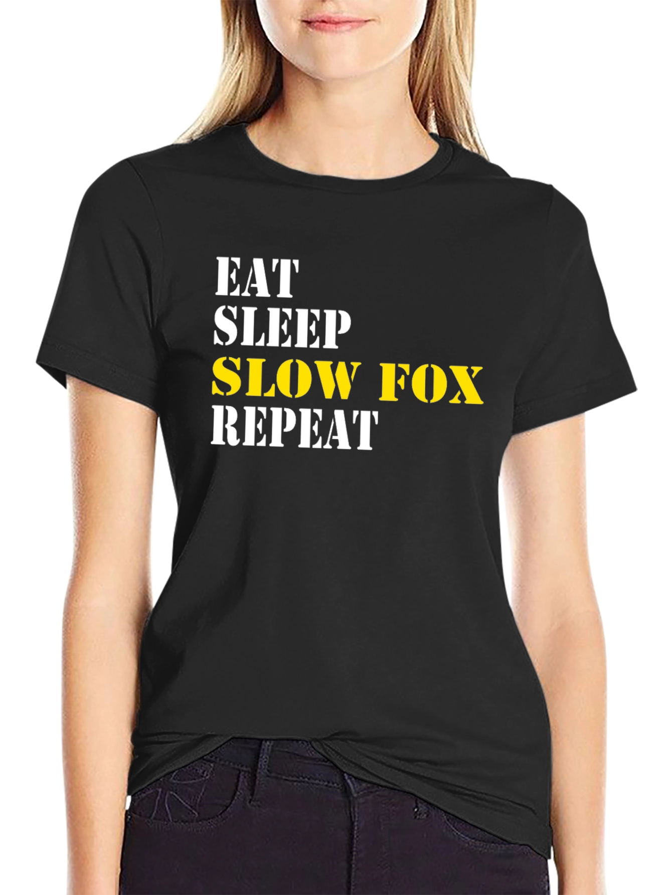Eat Sleep Slow Fox Repeat T-Shirt