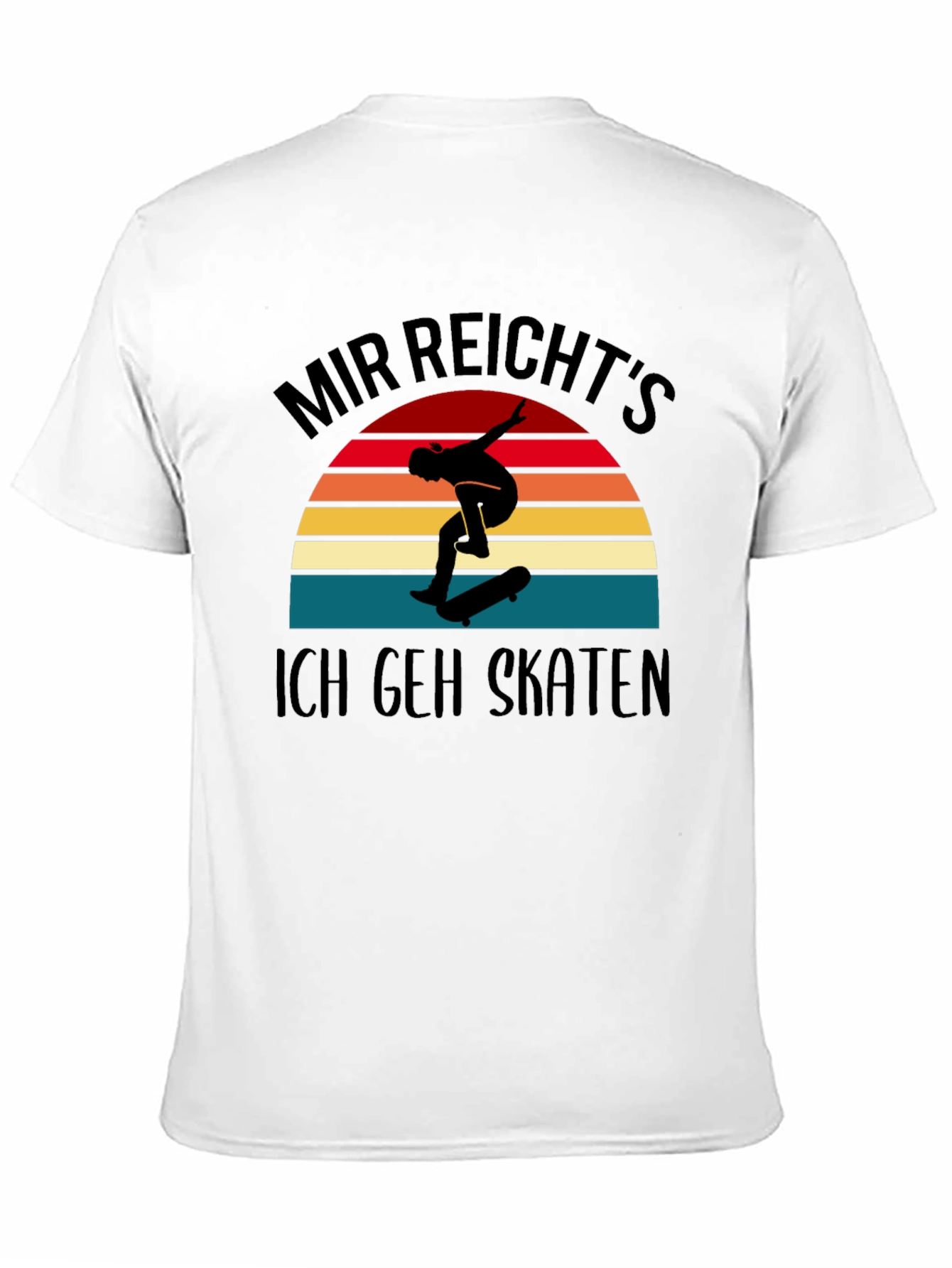 Mir Reichts Ich Geh Skaten Black T-Shirt