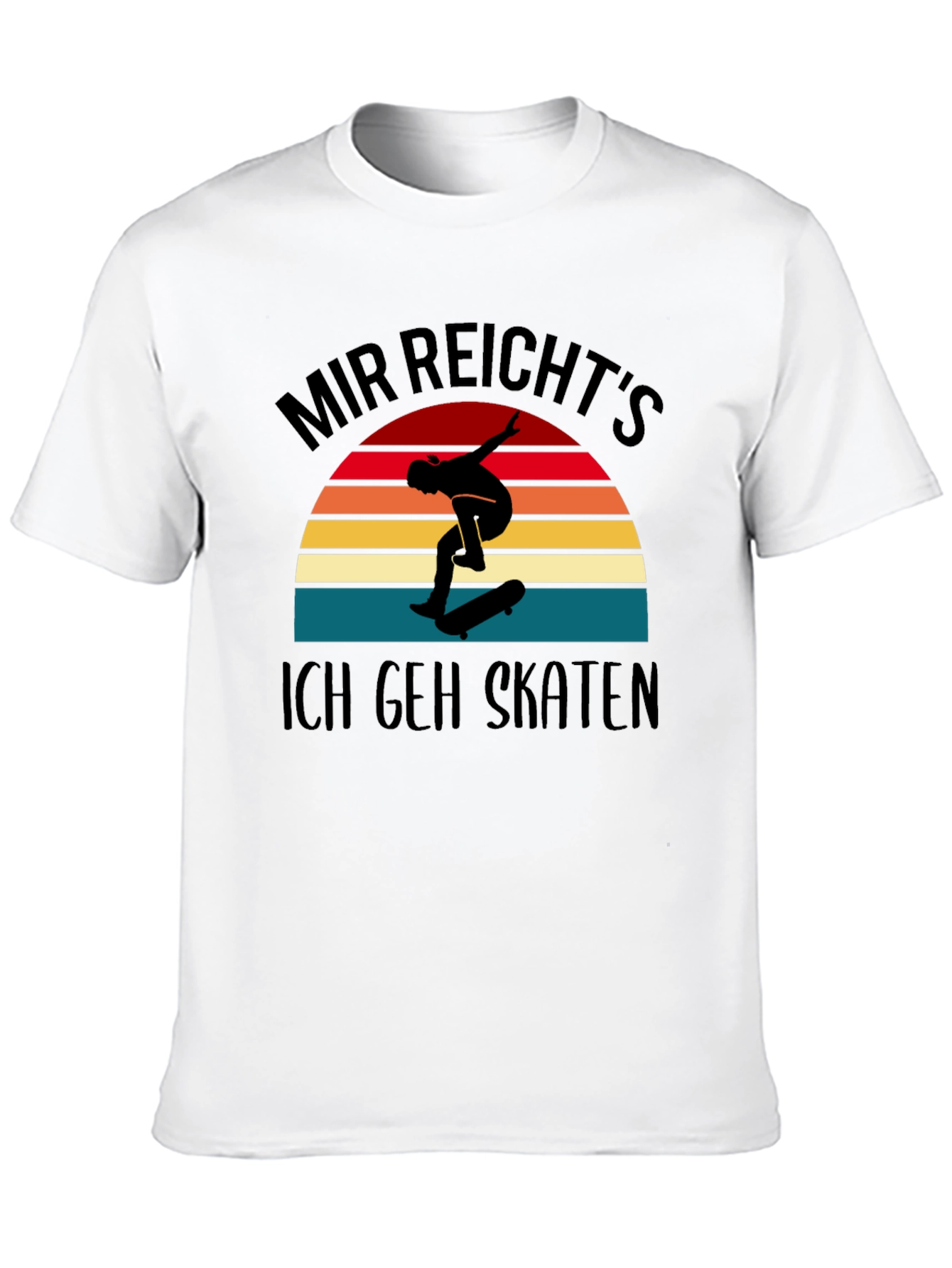 Mir Reichts Ich Geh Skaten Black T-Shirt