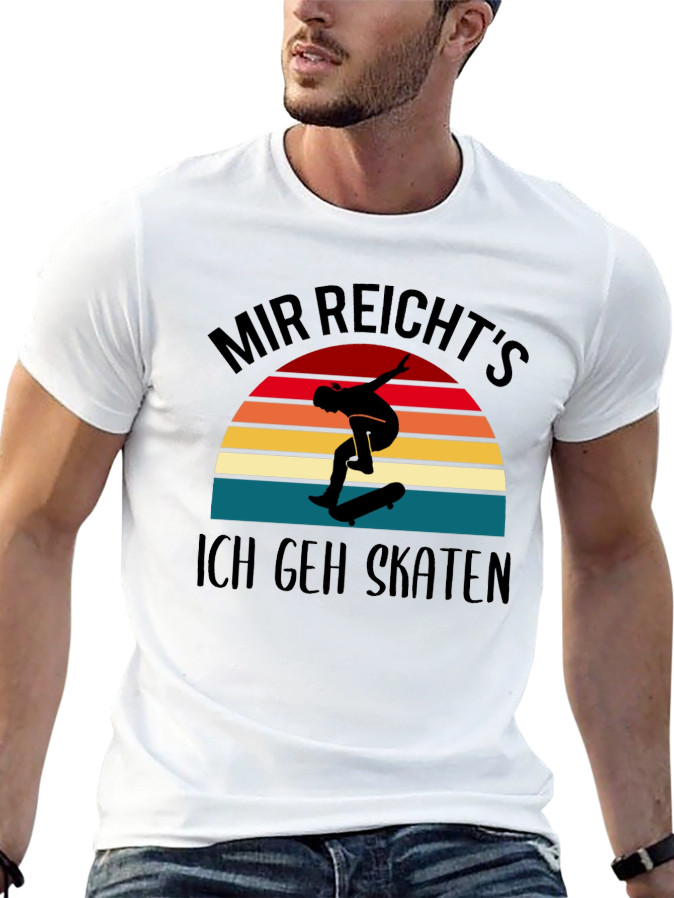 Mir Reichts Ich Geh Skaten Black T-Shirt