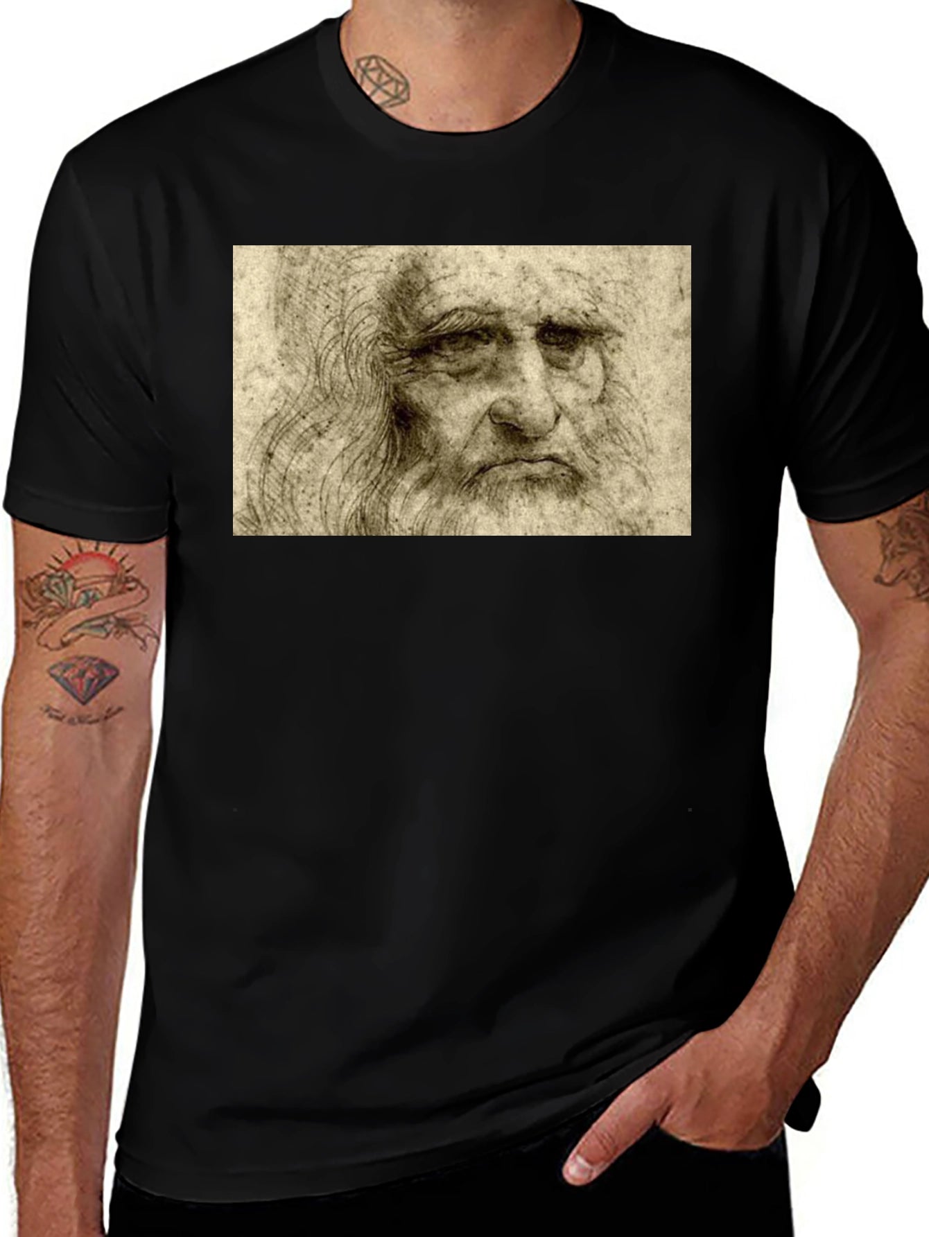 Leonardo da Vinci Self Portrait T-Shirt