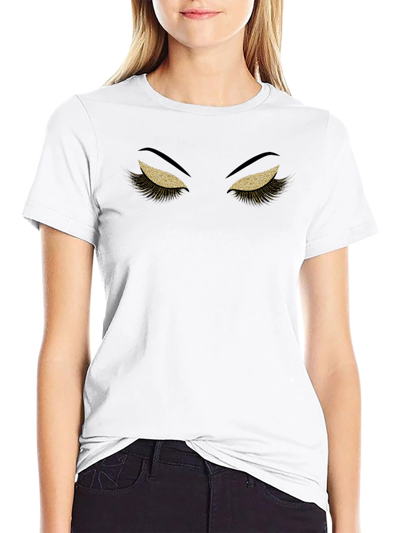 Eyes Glitter Graphic Tee