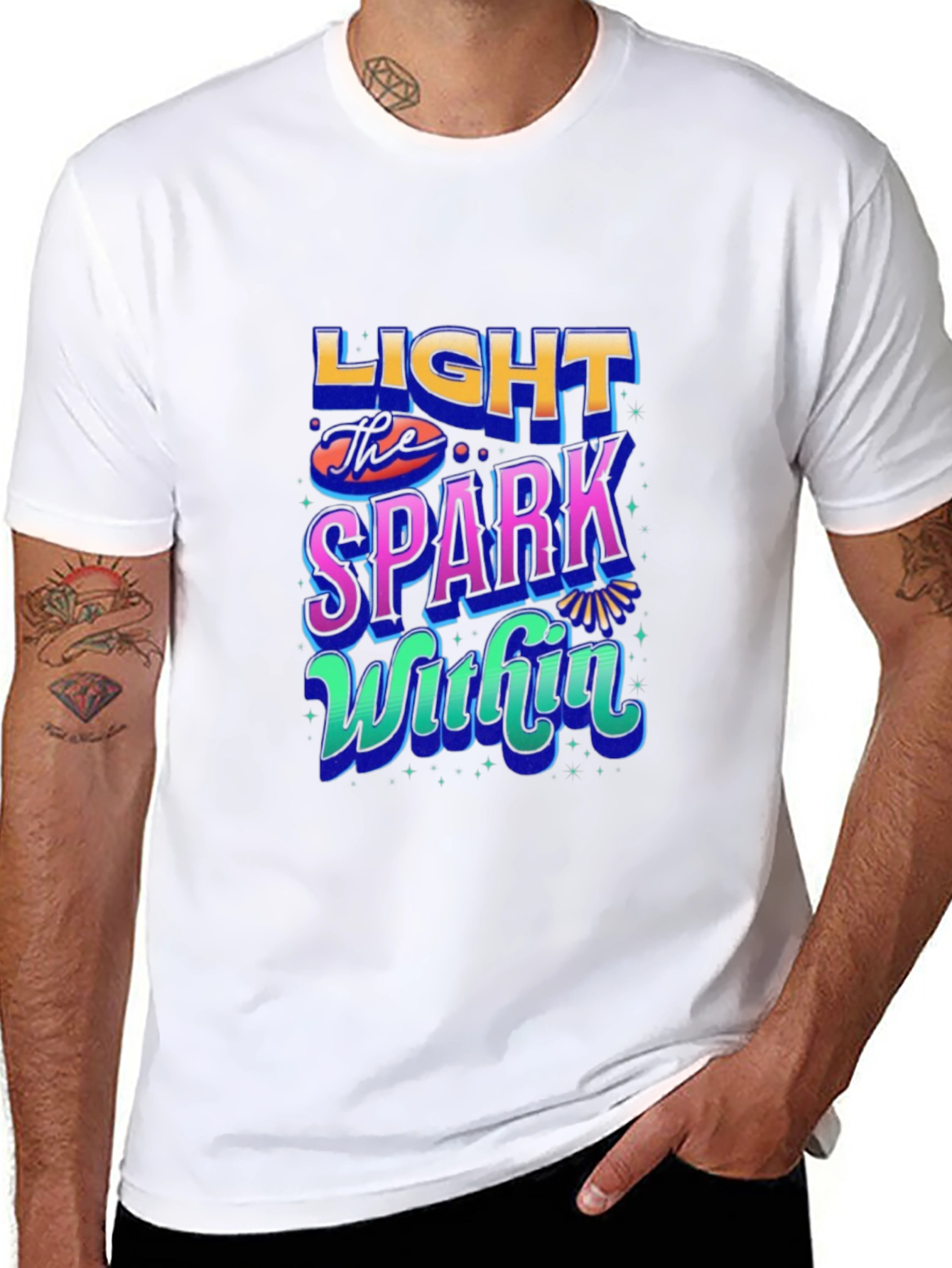 Light the Spark Within Graphic Tee - Black