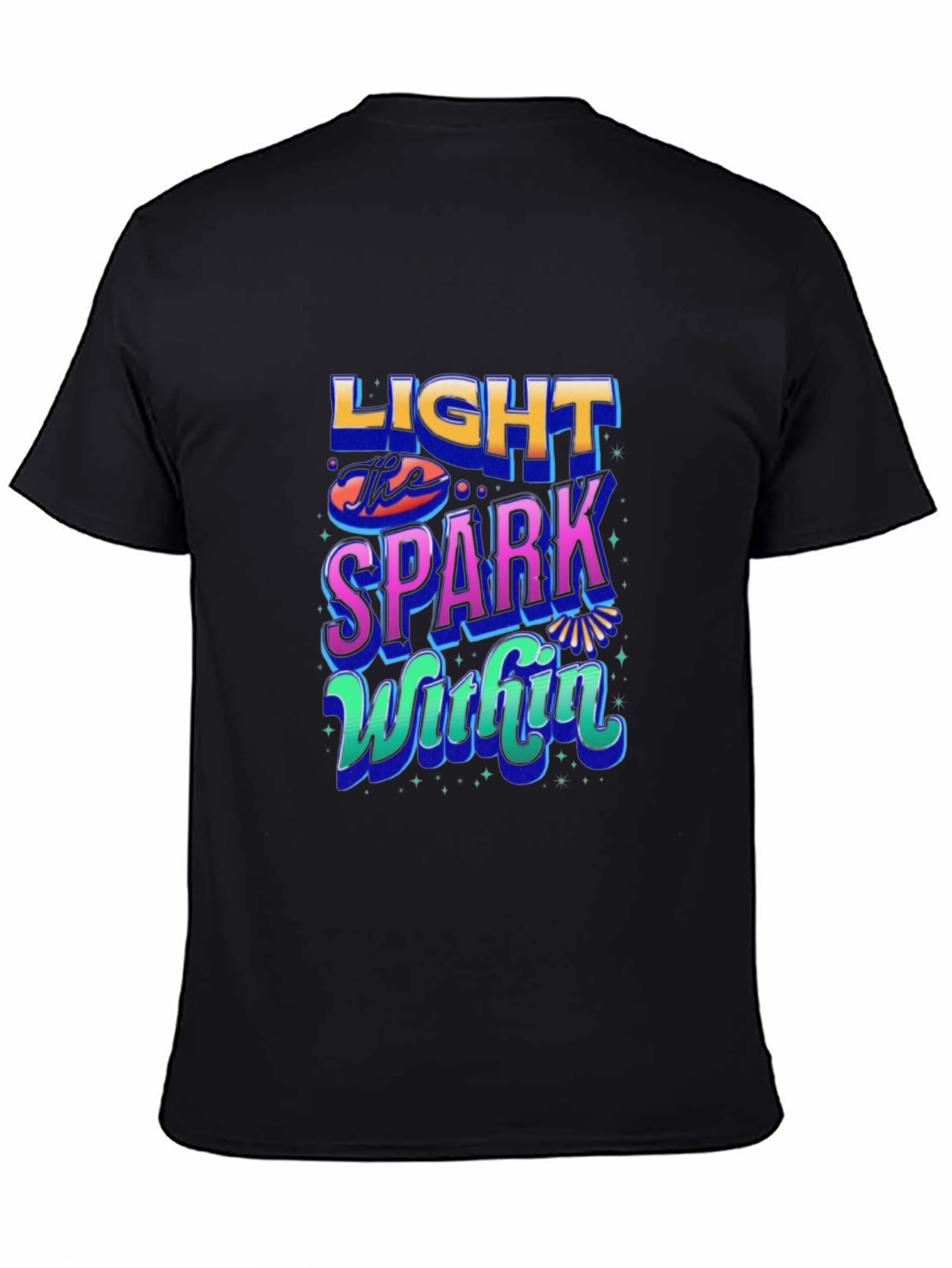 Light the Spark Within Graphic Tee - Black