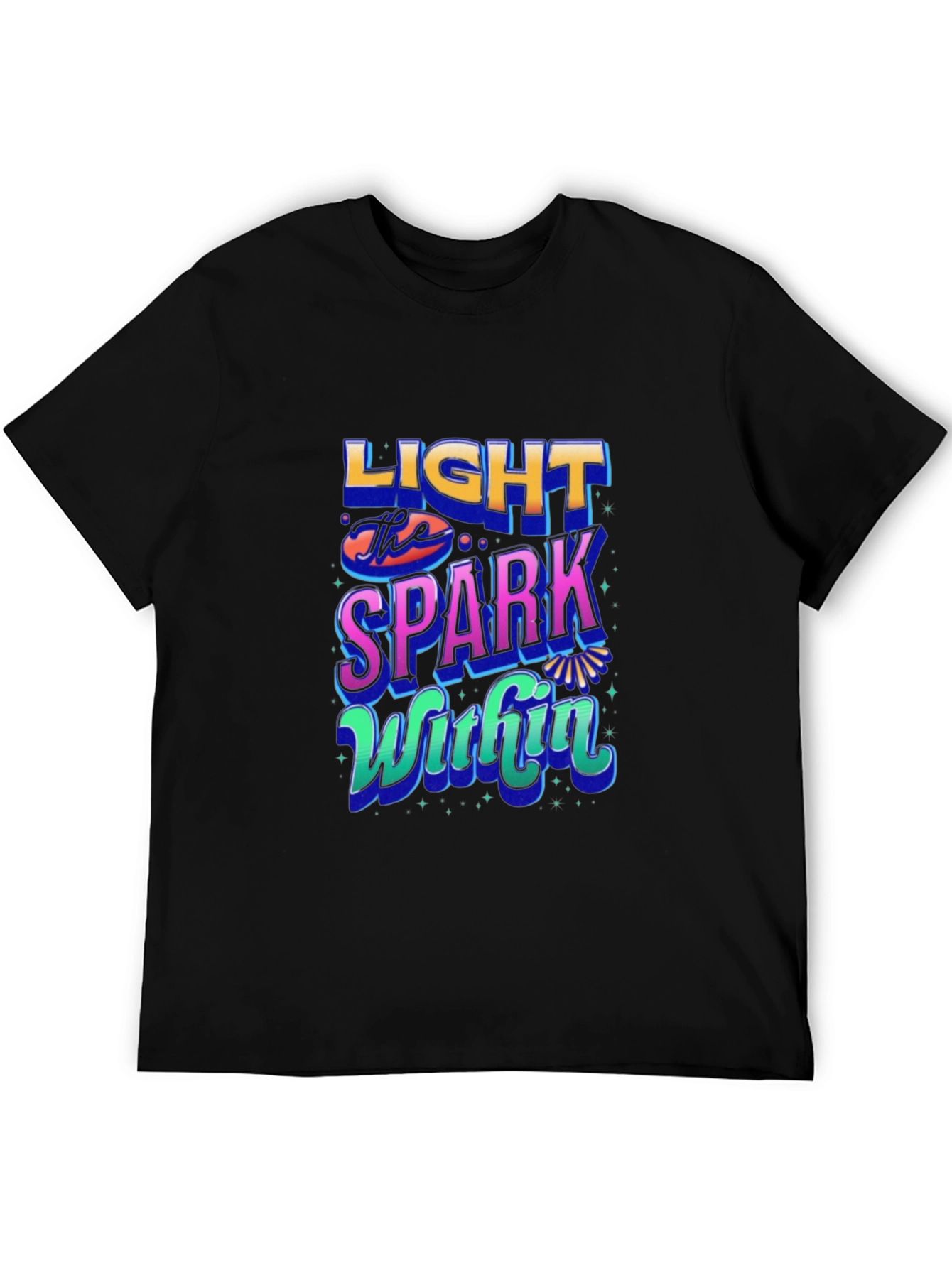 Light the Spark Within Graphic Tee - Black