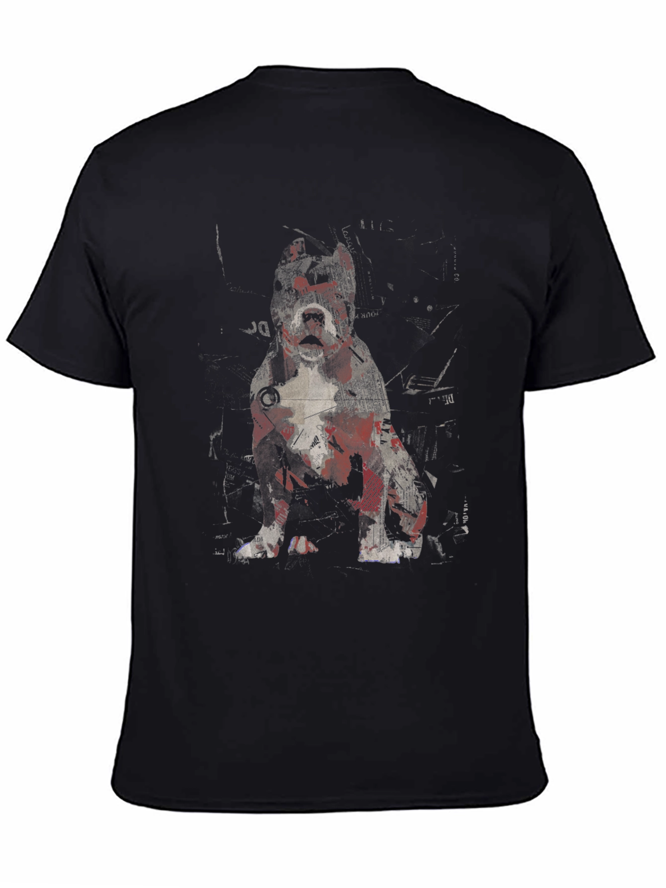Dog Print T-Shirt - Black