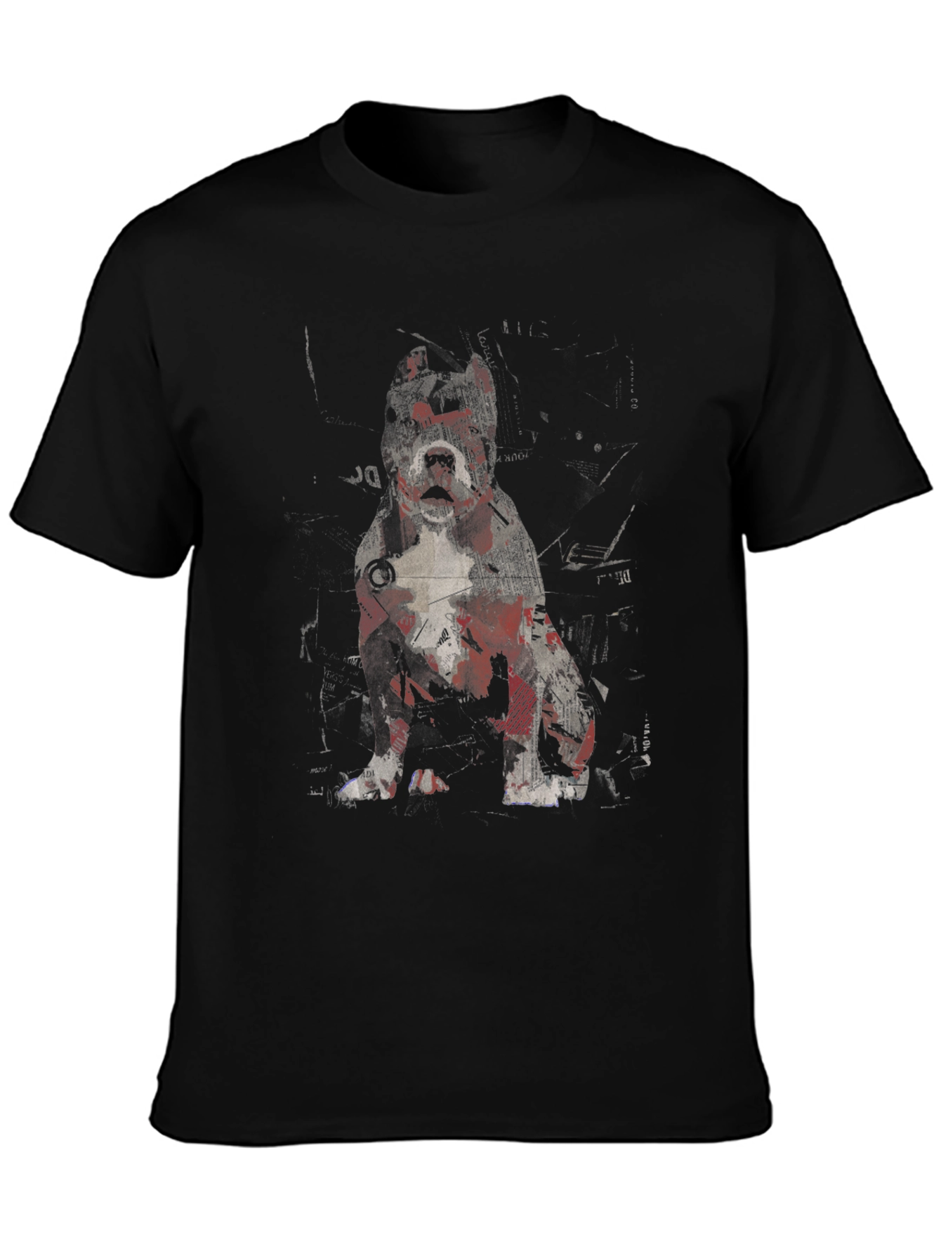 Dog Print T-Shirt - Black