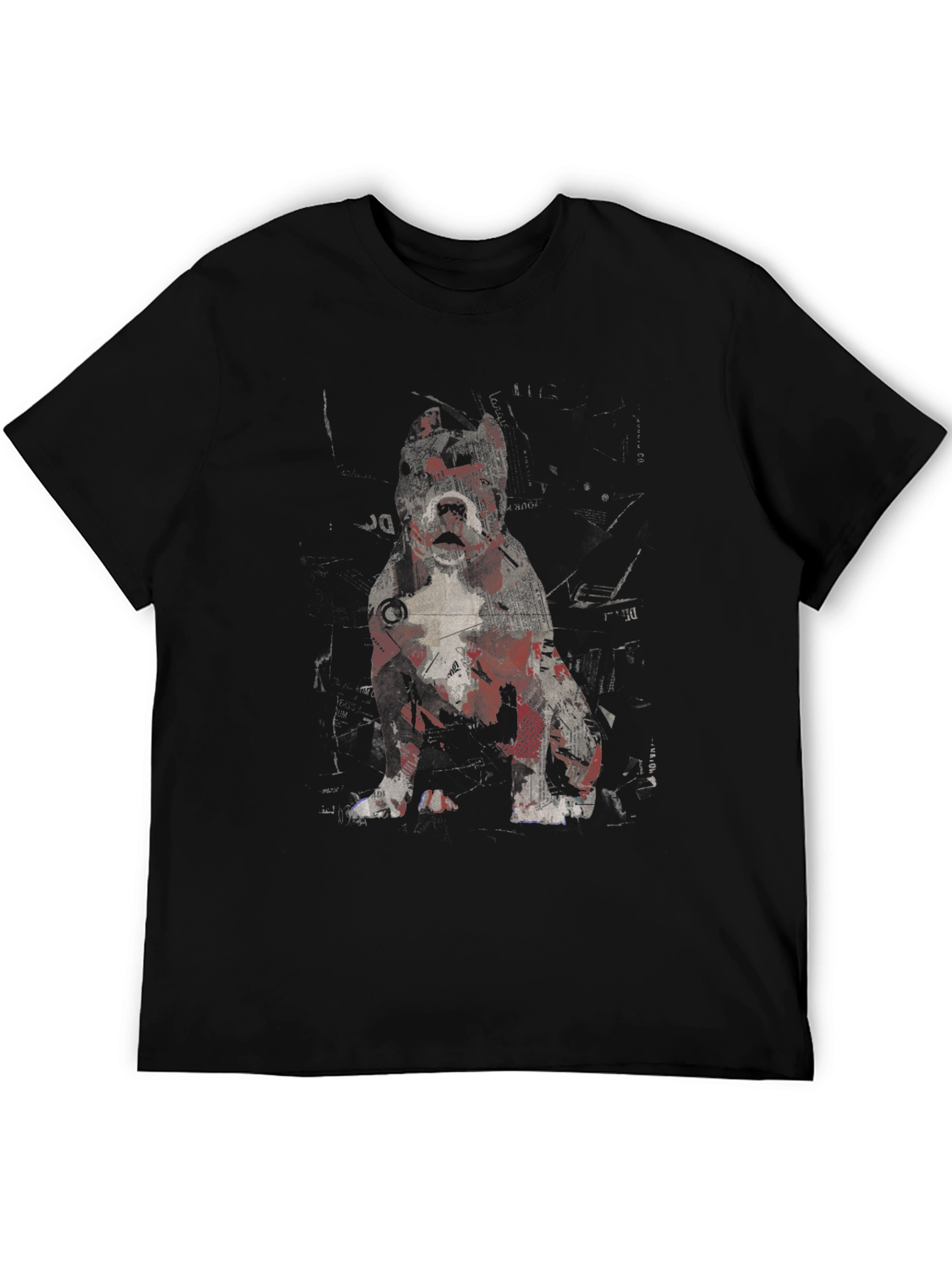 Dog Print T-Shirt - Black