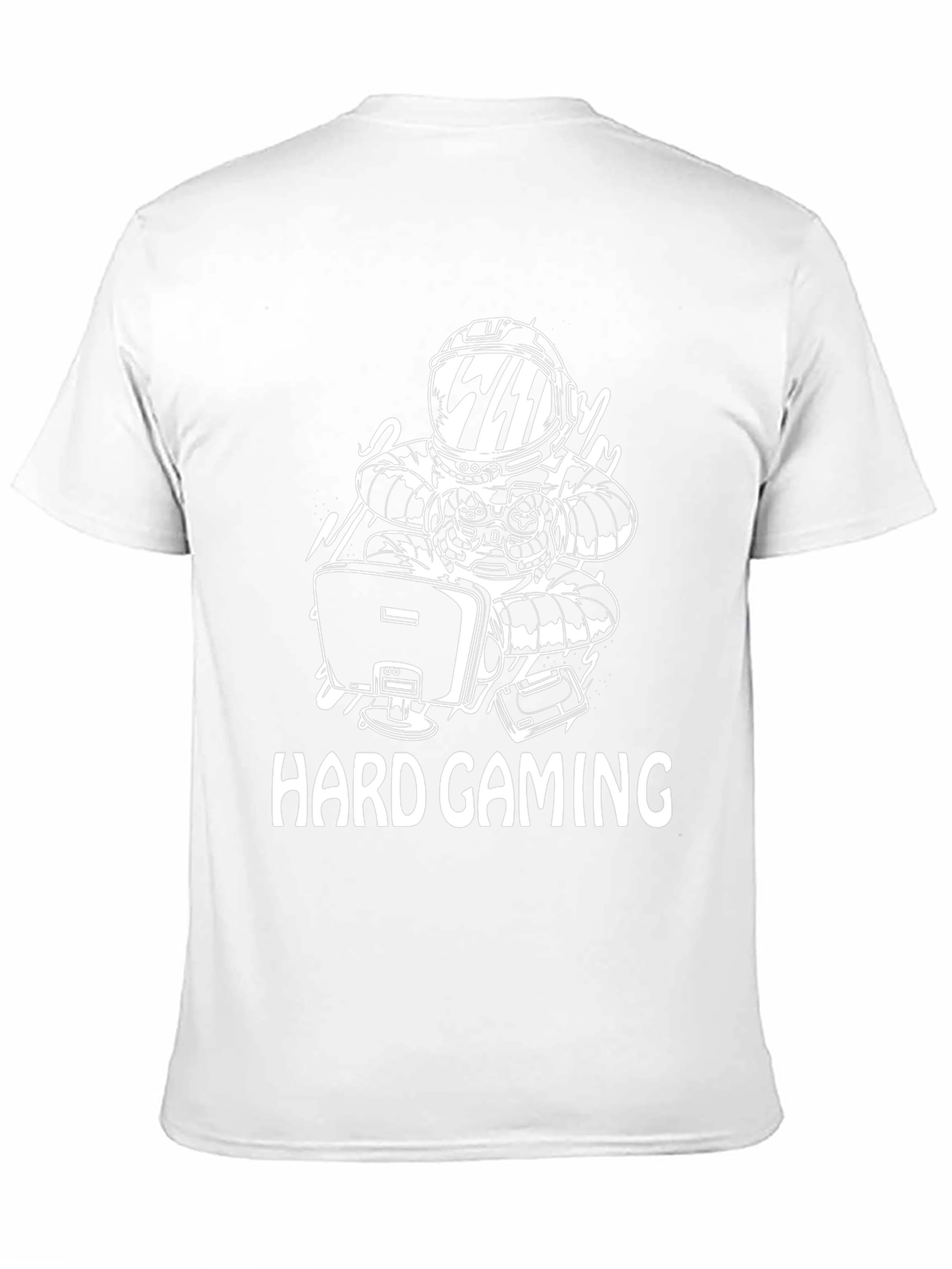Hard Gaming Astronaut Graphic T-Shirt