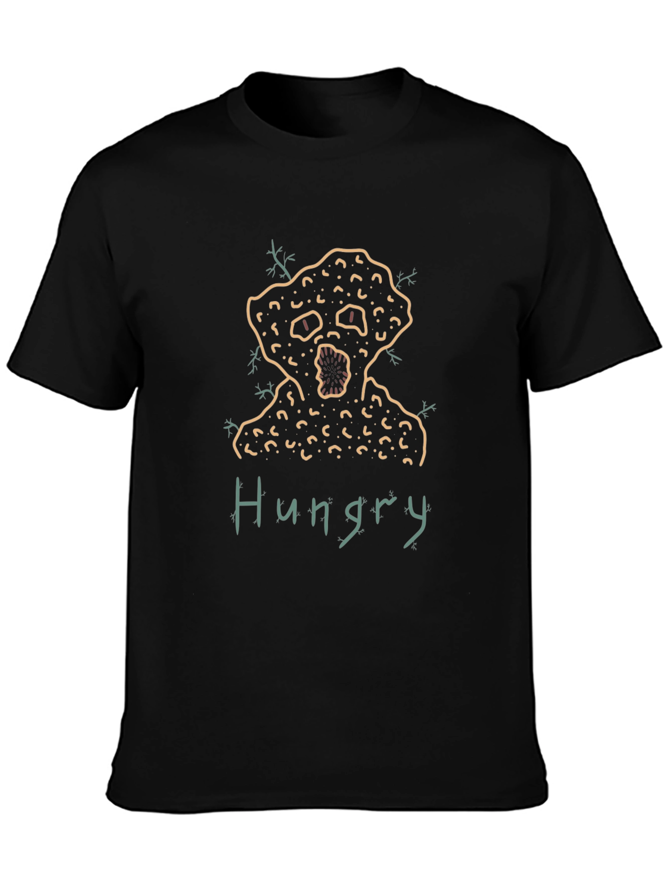 Hungry Monster Graphic Tee - Mens Black T-Shirt