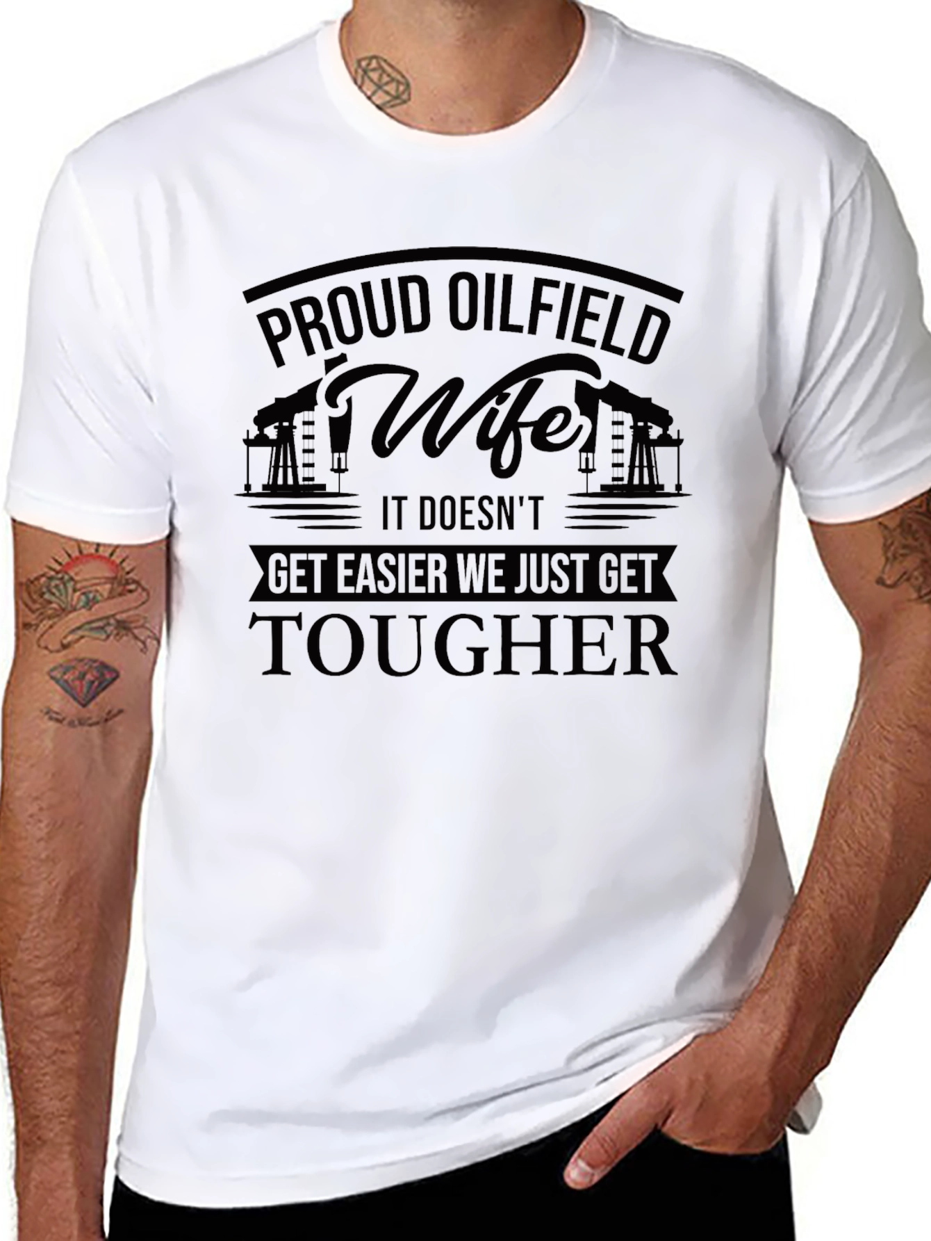 Proud Oilfield Wife T-Shirt - Tough Womens Tee