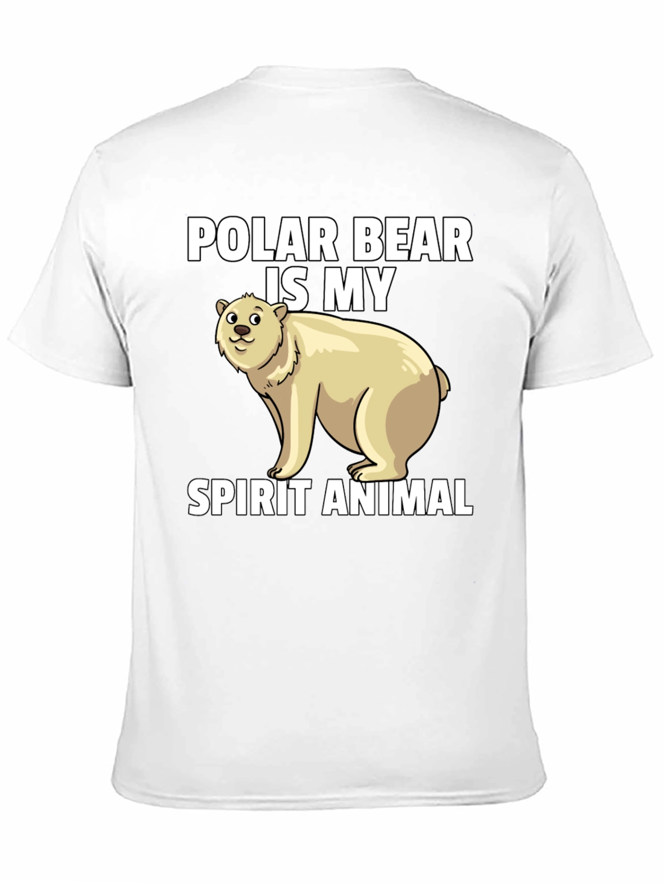Polar Bear Spirit Animal Graphic Tee - Black