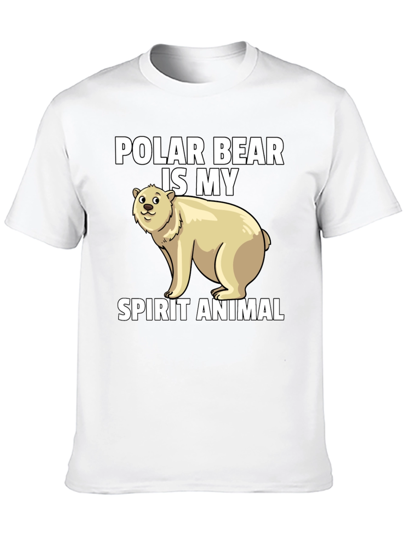 Polar Bear Spirit Animal Graphic Tee - Black