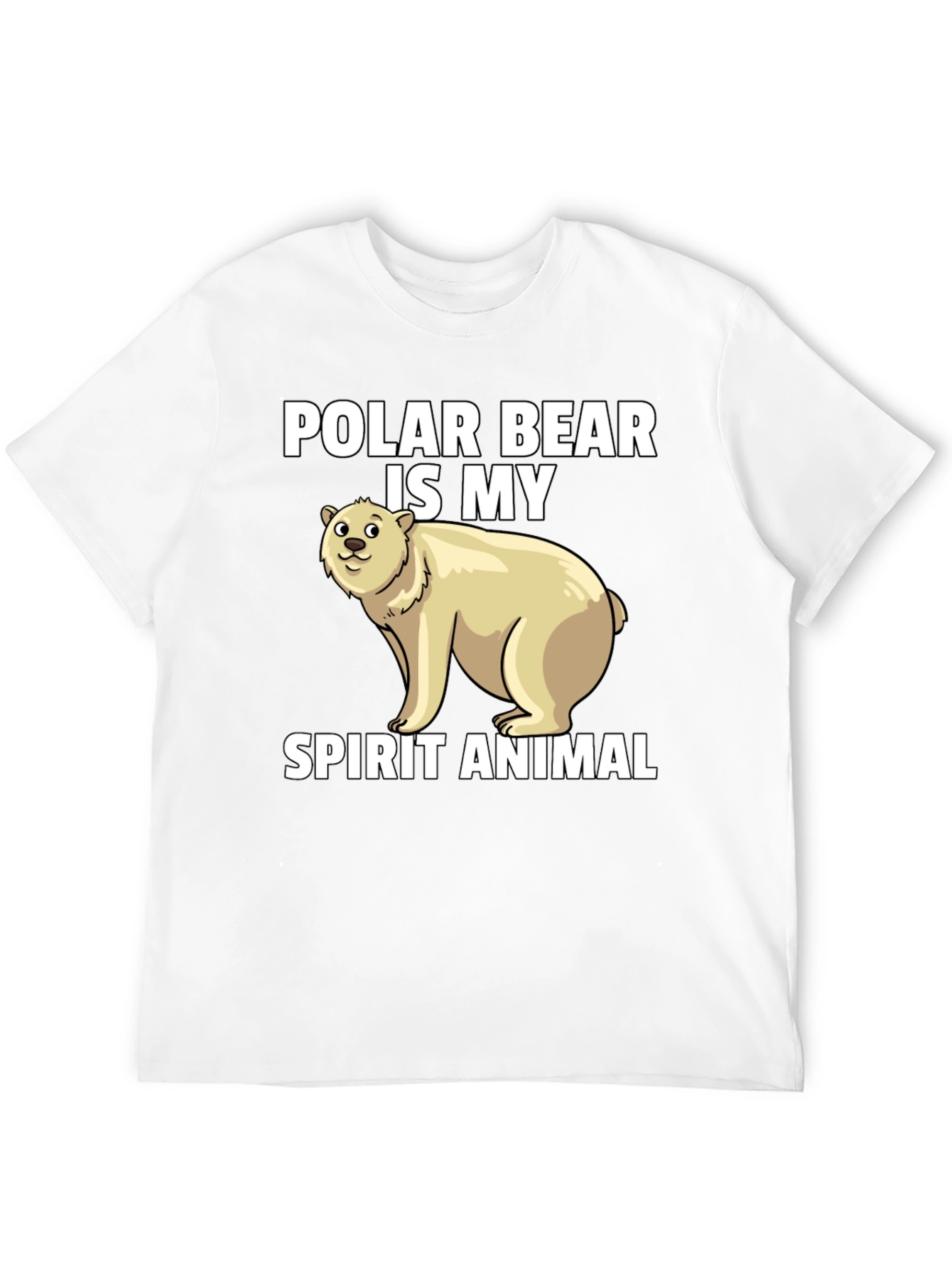 Polar Bear Spirit Animal Graphic Tee - Black