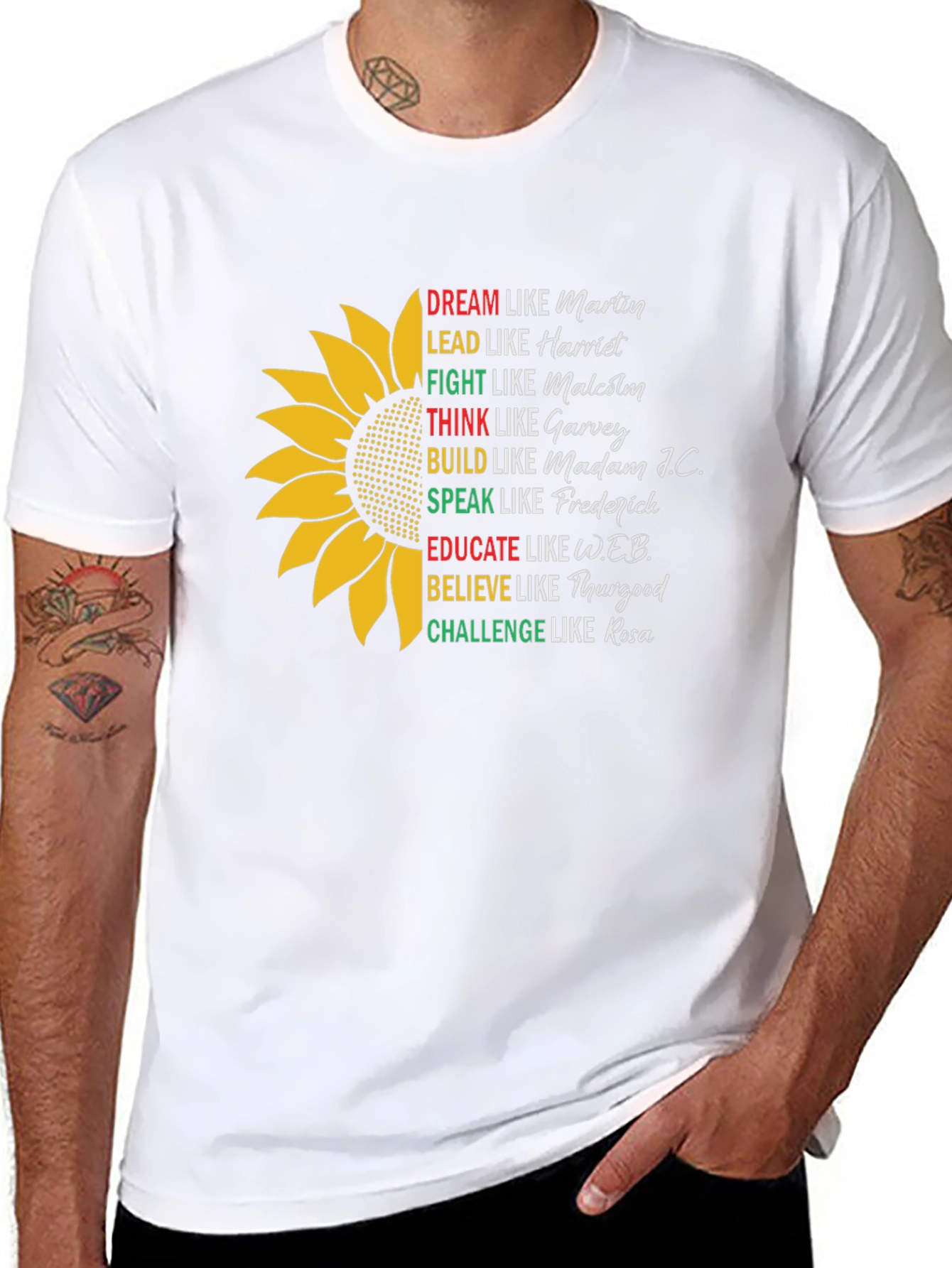 Inspirational African American Leaders Black T-Shirt