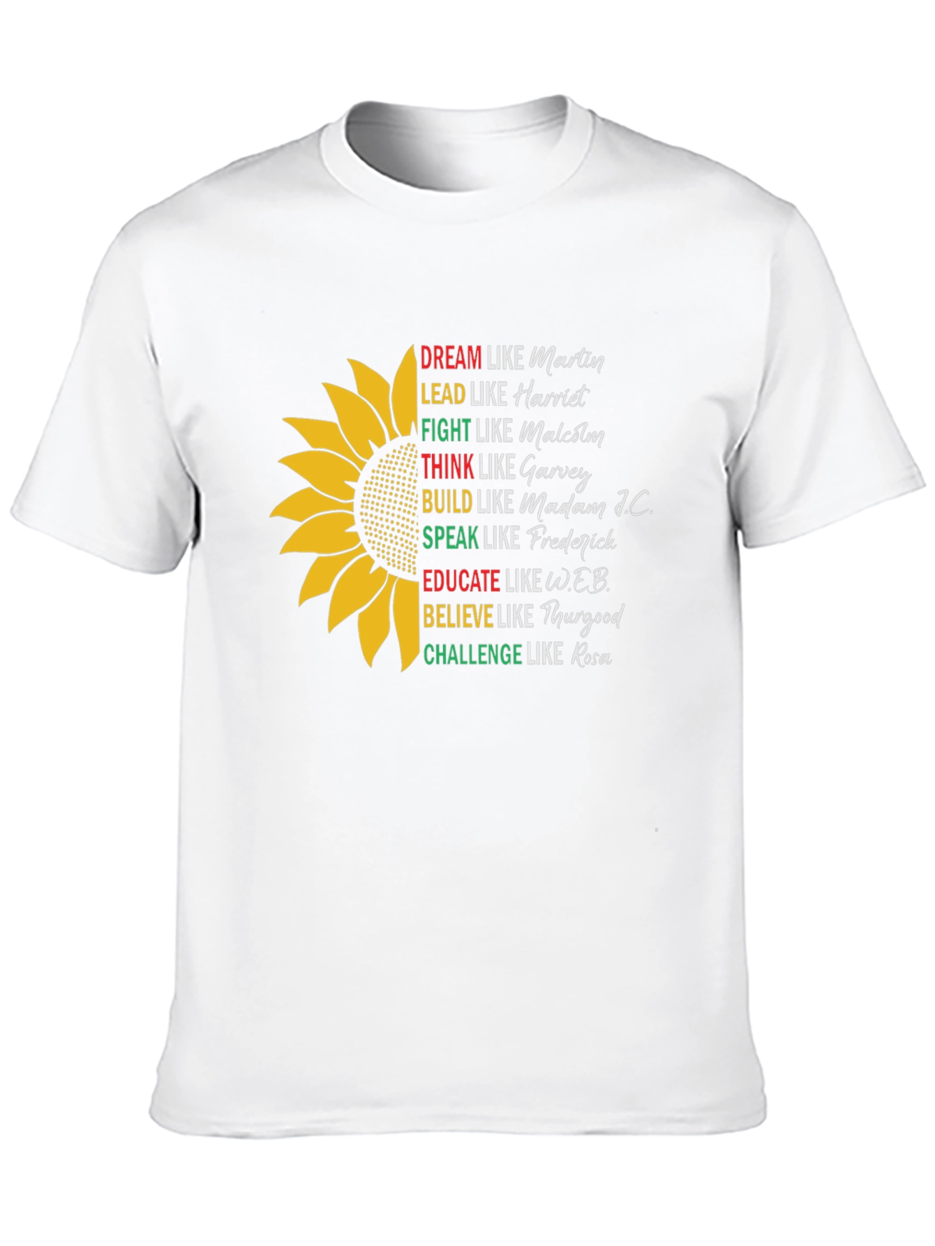 Inspirational African American Leaders Black T-Shirt
