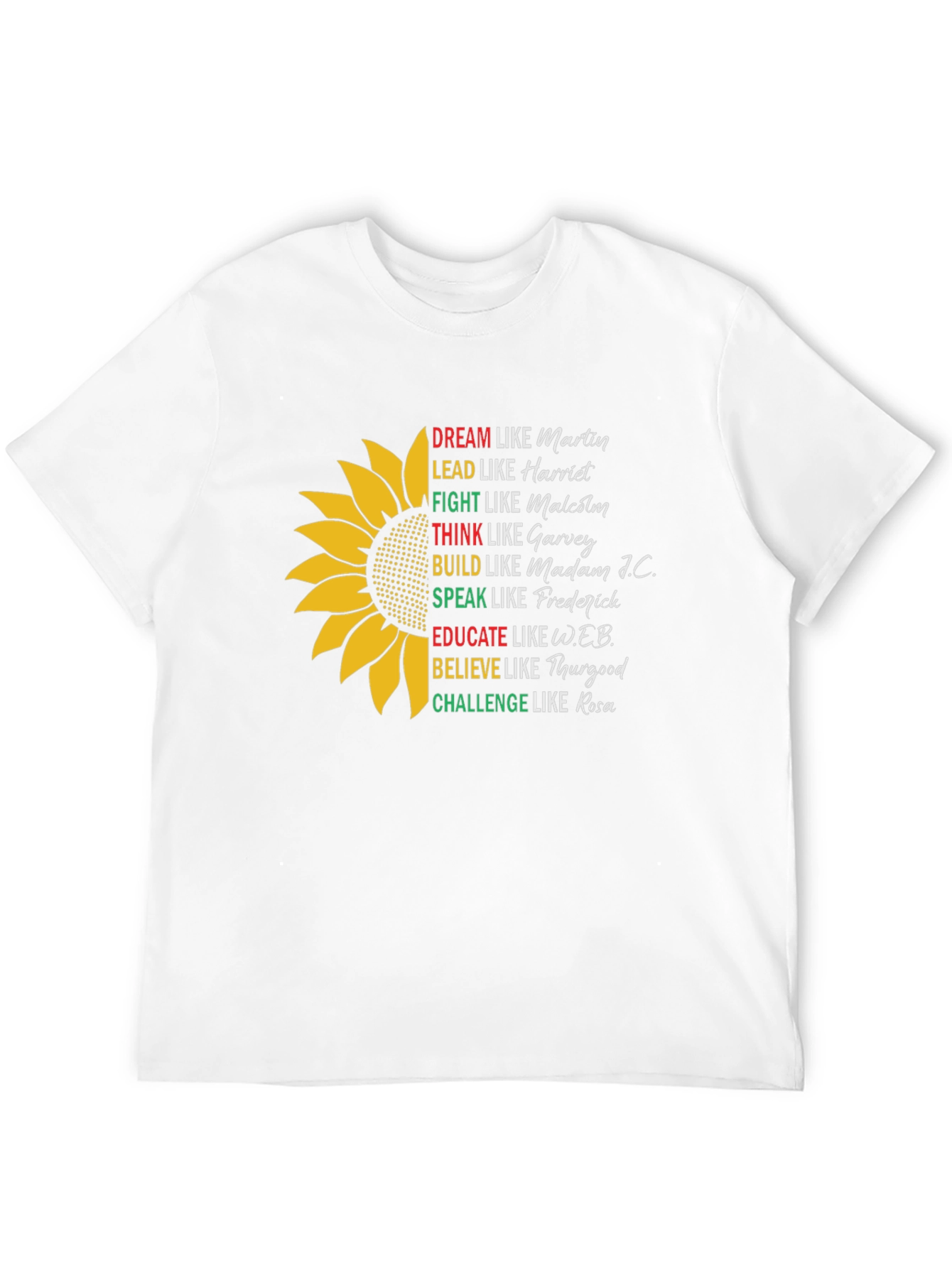 Inspirational African American Leaders Black T-Shirt