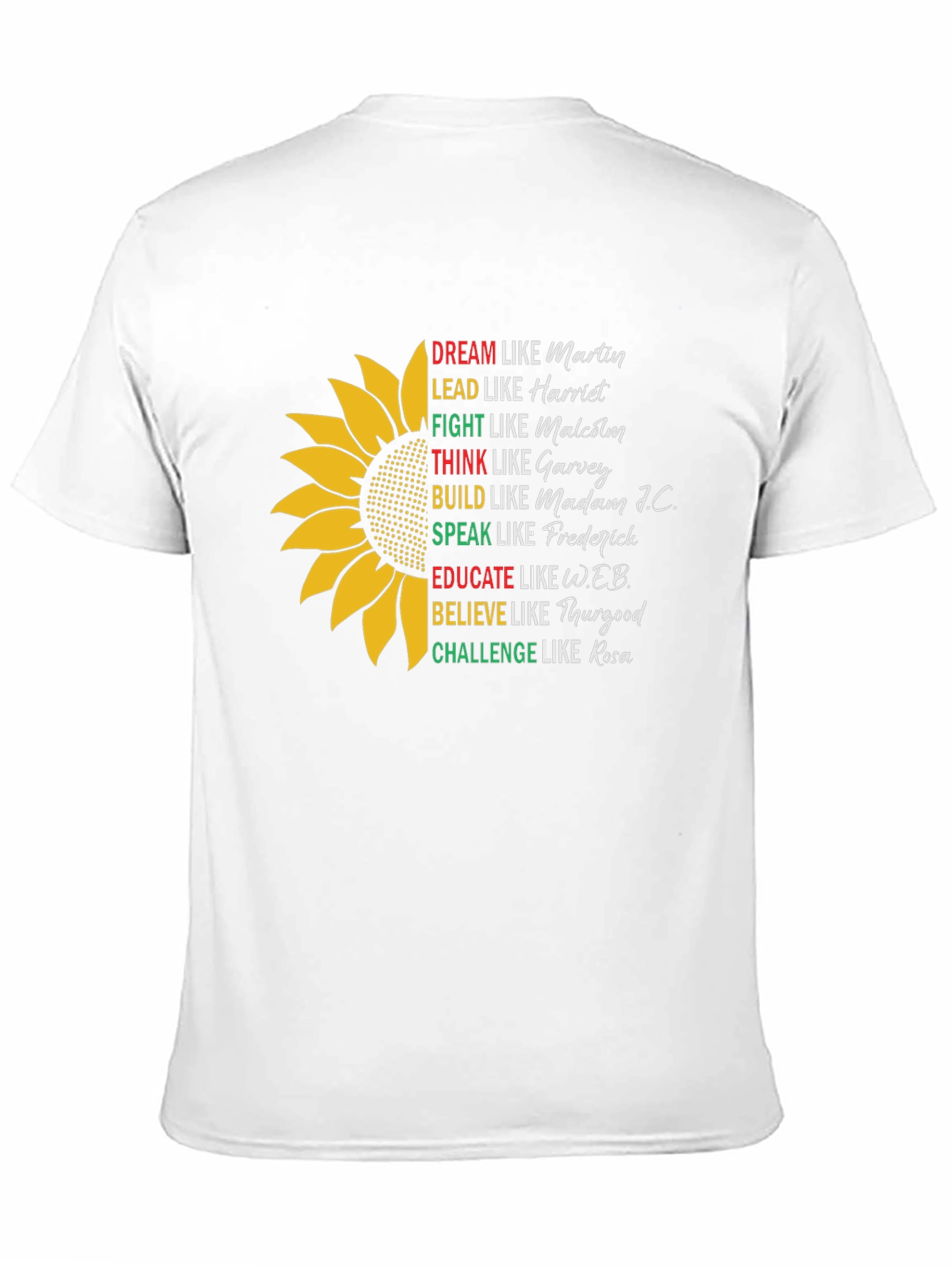 Inspirational African American Leaders Black T-Shirt