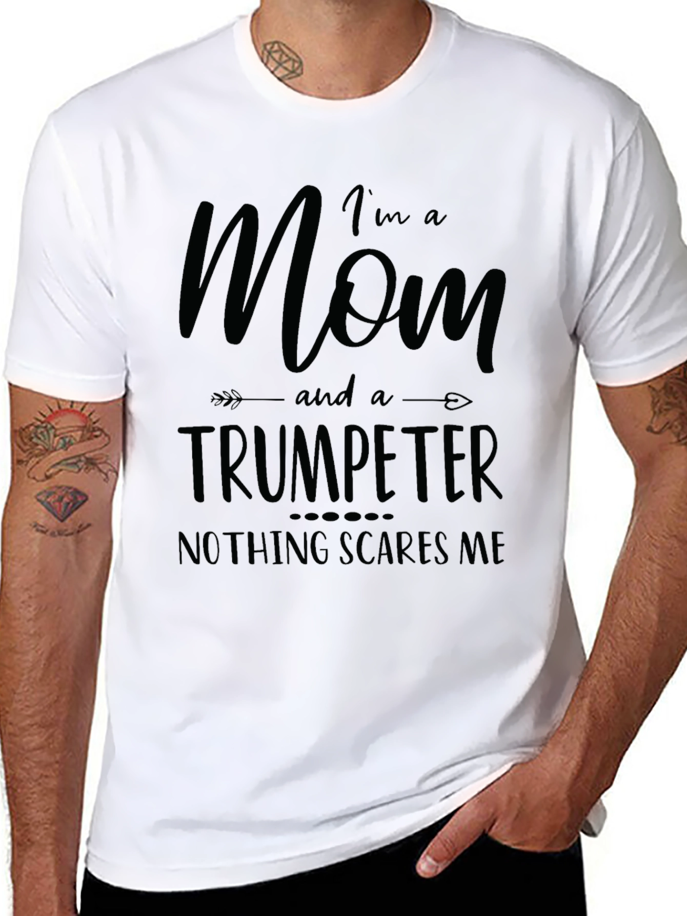 Mom Trumpeter T-Shirt - Nothing Scares Me