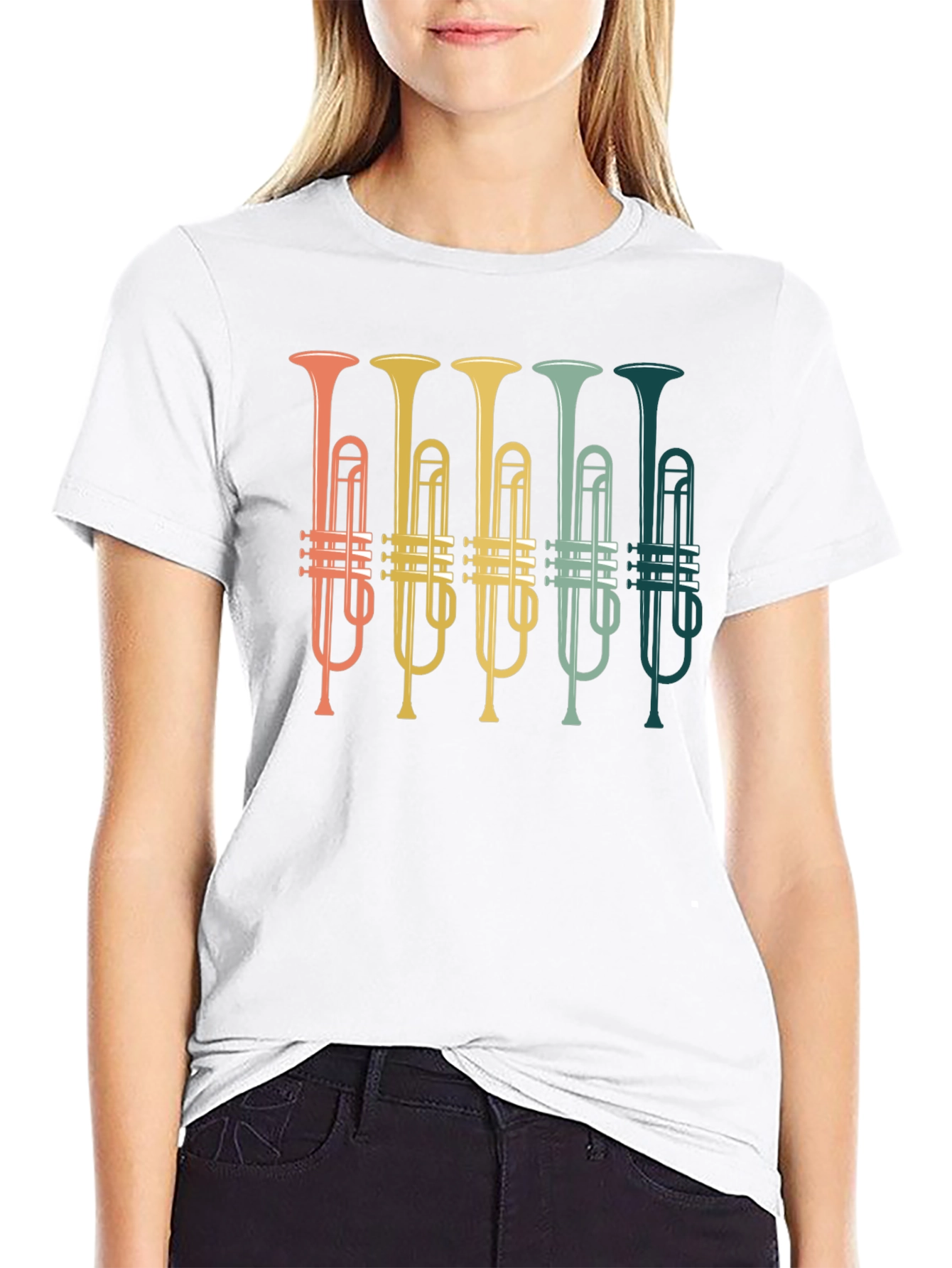 Retro Trumpet T-Shirt - Musician Gift