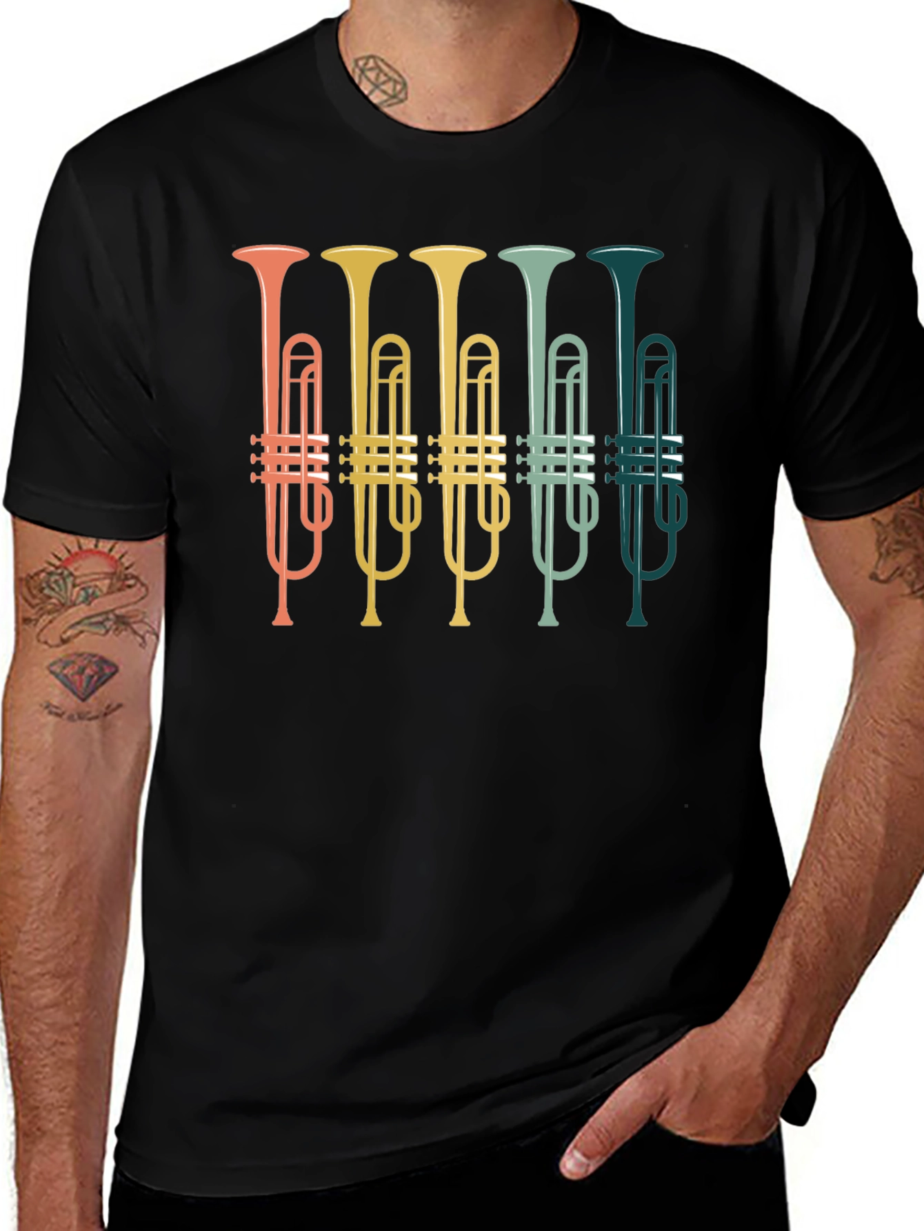 Retro Trumpet T-Shirt - Musician Gift