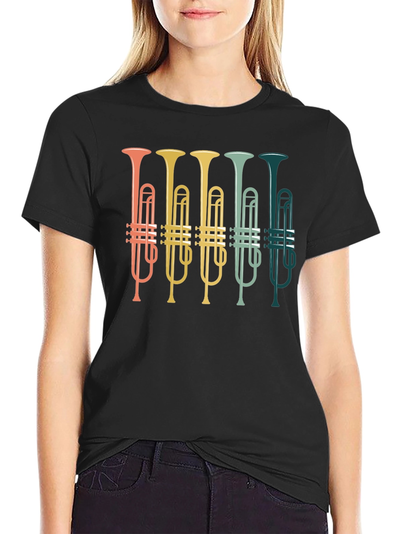 Retro Trumpet T-Shirt - Musician Gift