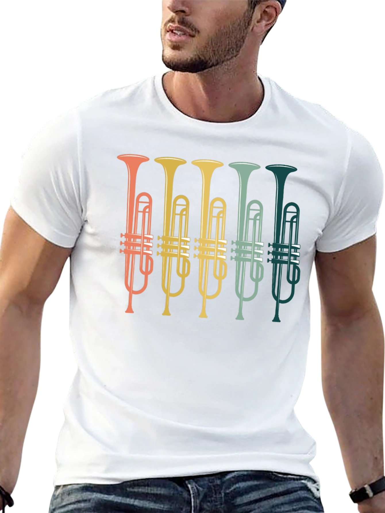 Retro Trumpet T-Shirt - Musician Gift