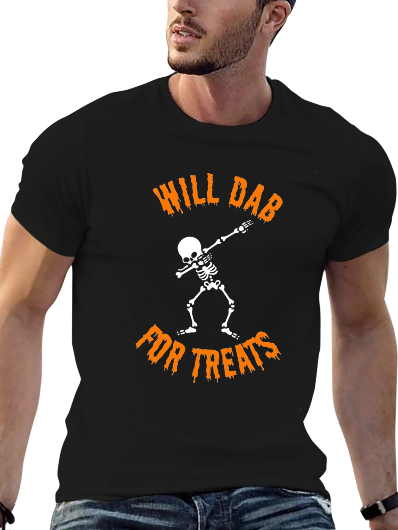 Will Dab For Treats T-Shirt Halloween Skeleton